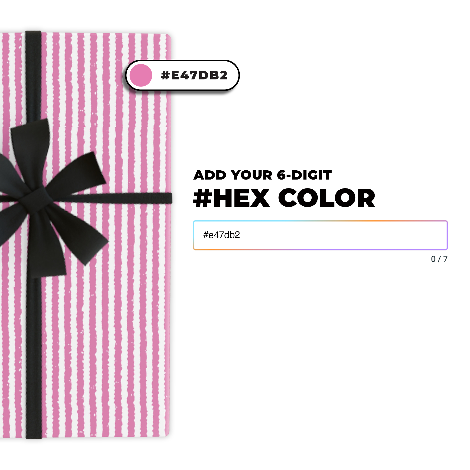Seersucker Stripes Gift Wrap in Your Custom Color product thumbnail image Seersucker Stripes Gift Wrap in Your Custom Color product thumbnail image