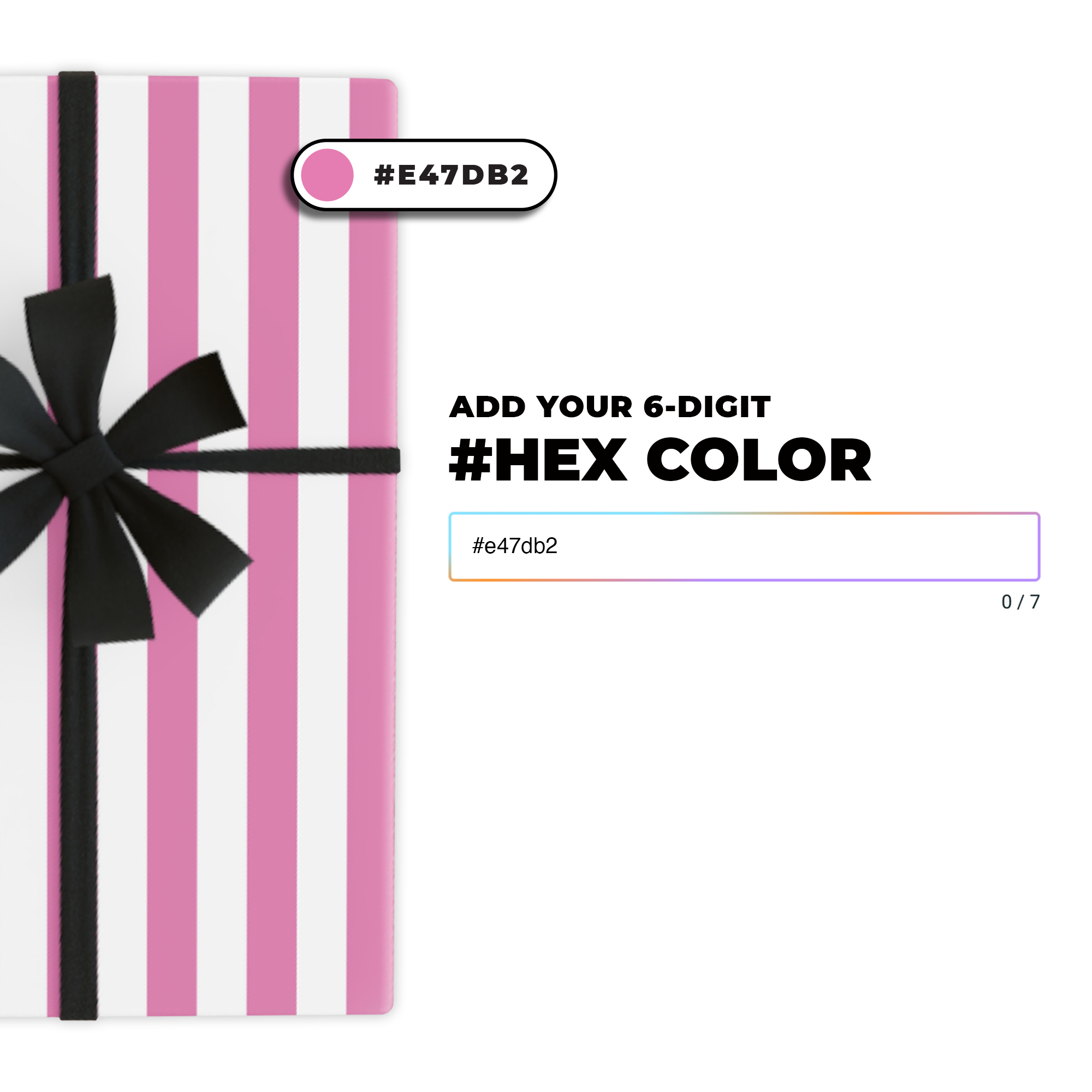 Seaside Stripes Gift Wrap in Your Custom Color product thumbnail image
