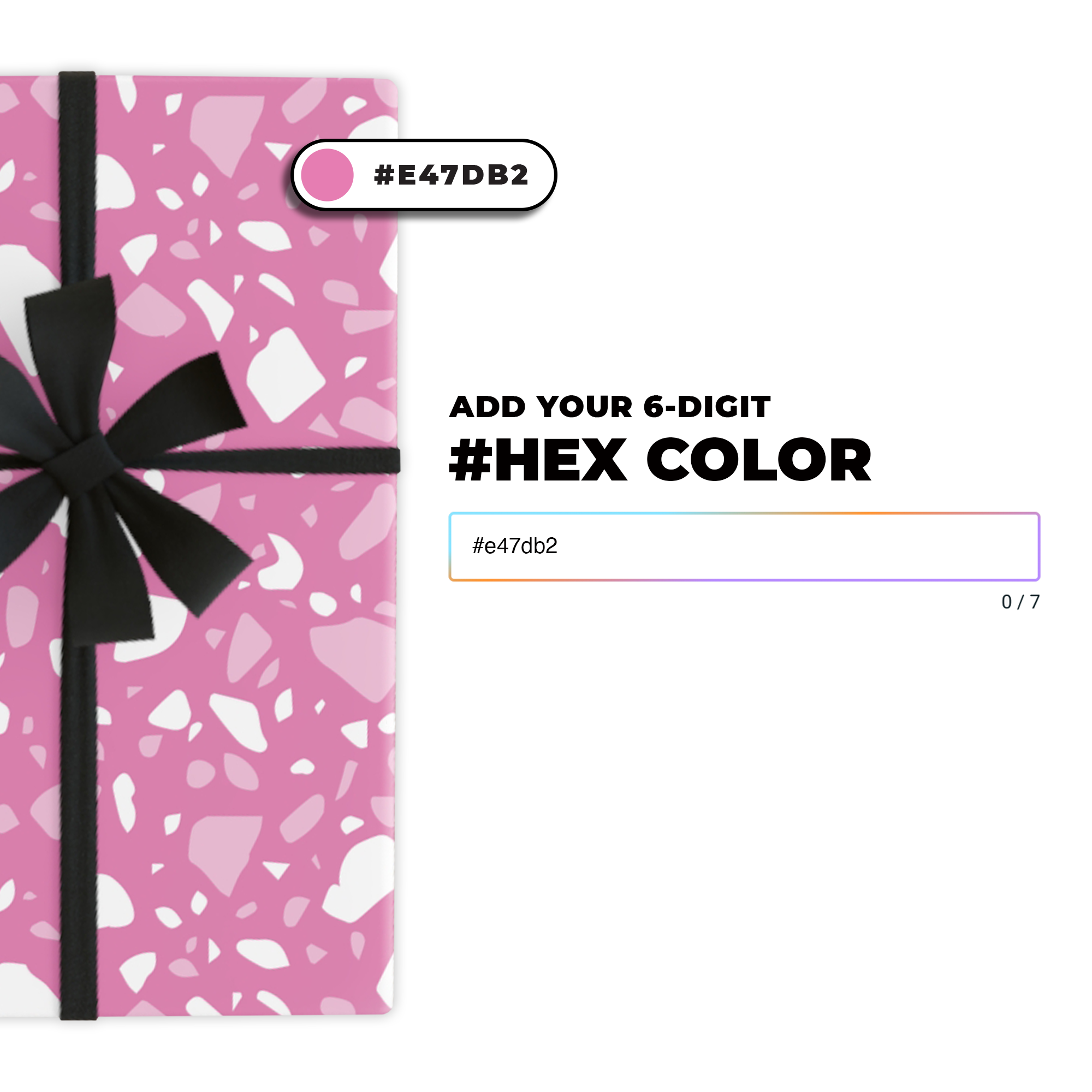 Terrazzo Tile Gift Wrap in Your Custom Color product thumbnail image