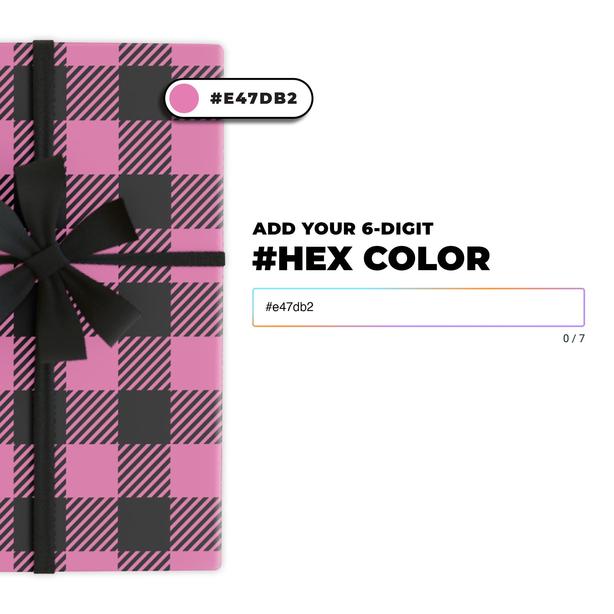 Buffalo Plaid Gift Wrap in Your Custom Color product thumbnail image Buffalo Plaid Gift Wrap in Your Custom Color product thumbnail image