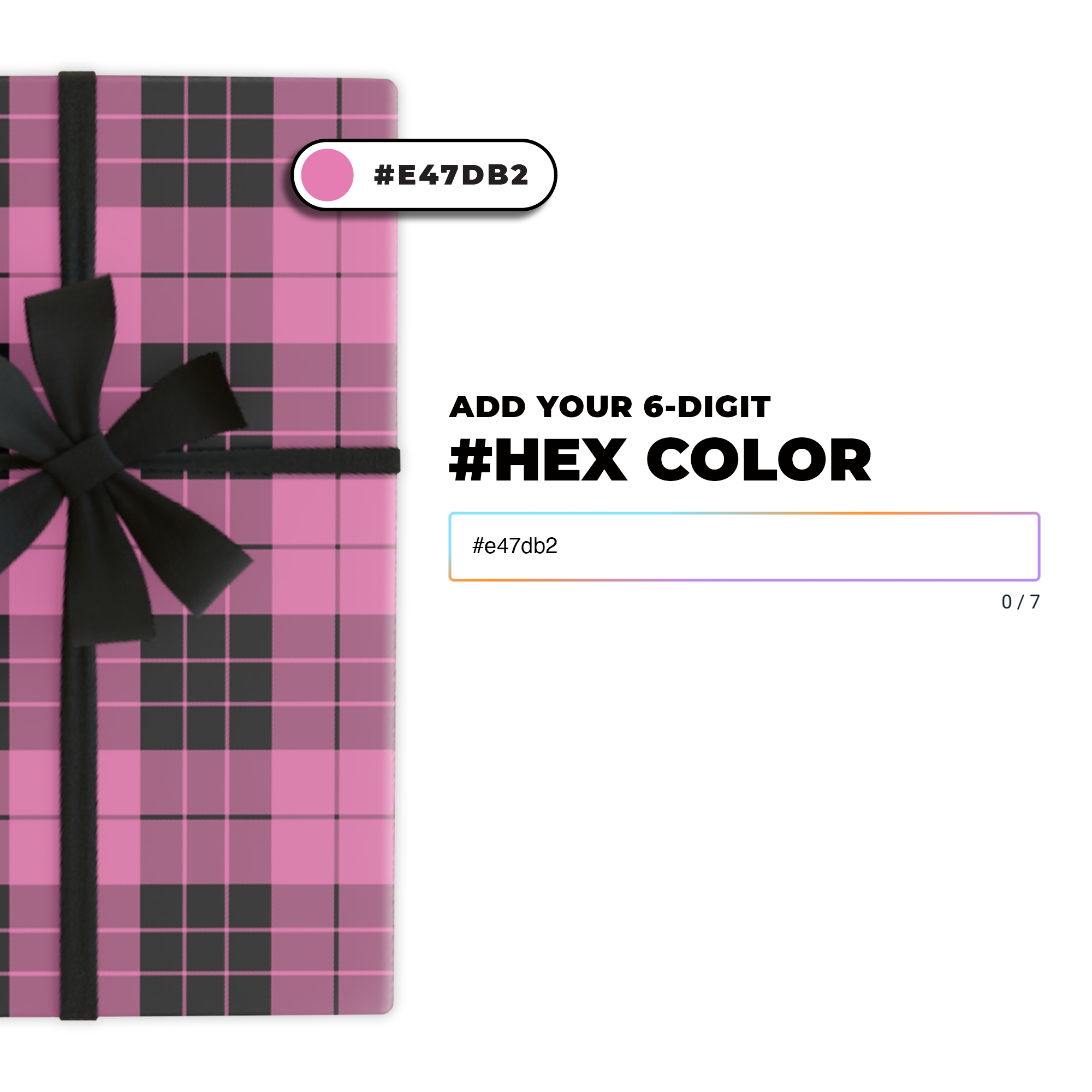 Tartan Plaid Gift Wrap in Your Custom Color product thumbnail image Tartan Plaid Gift Wrap in Your Custom Color product thumbnail image