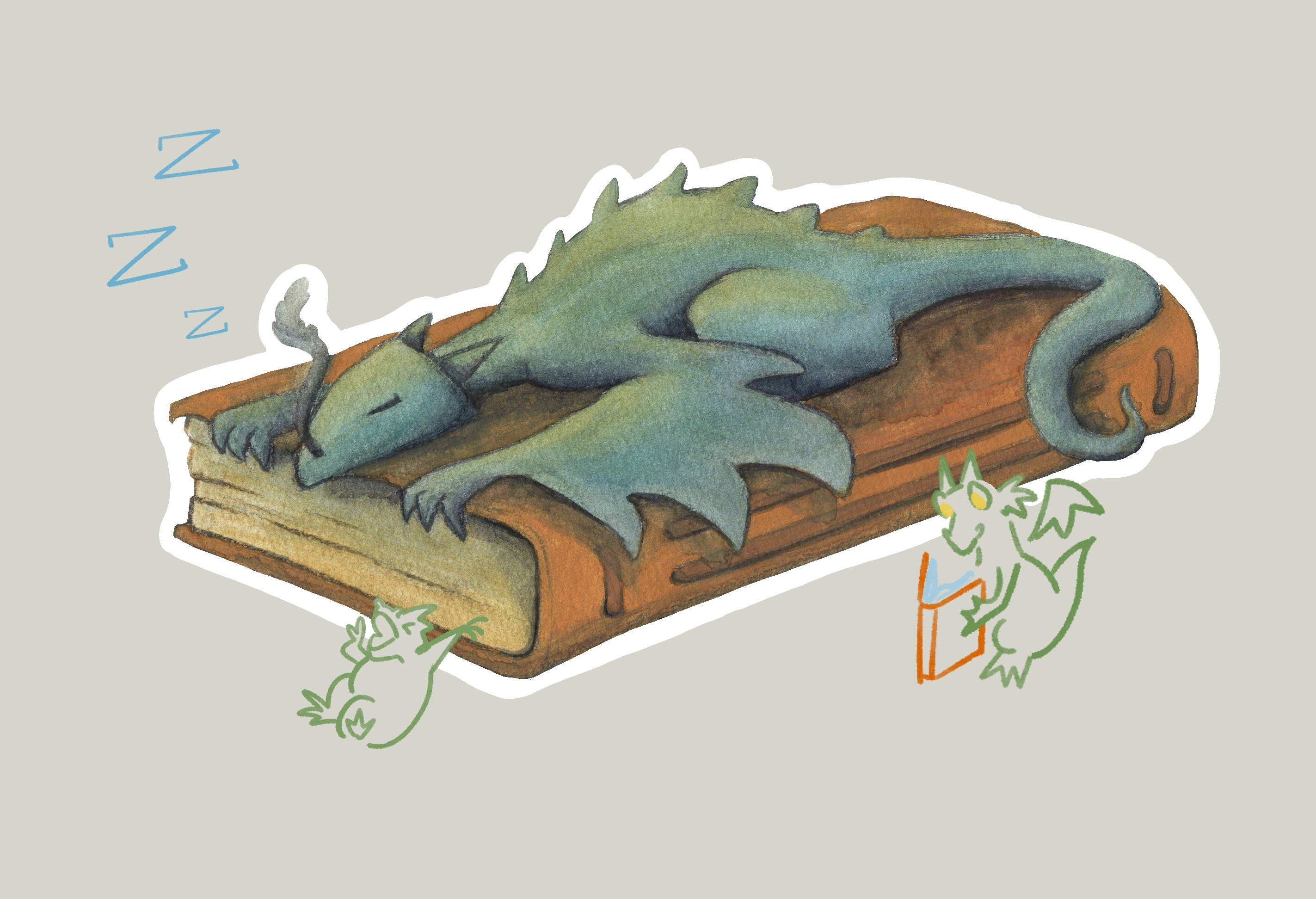 Book Wyrm Sticker product thumbnail image Book Wyrm Sticker product thumbnail image