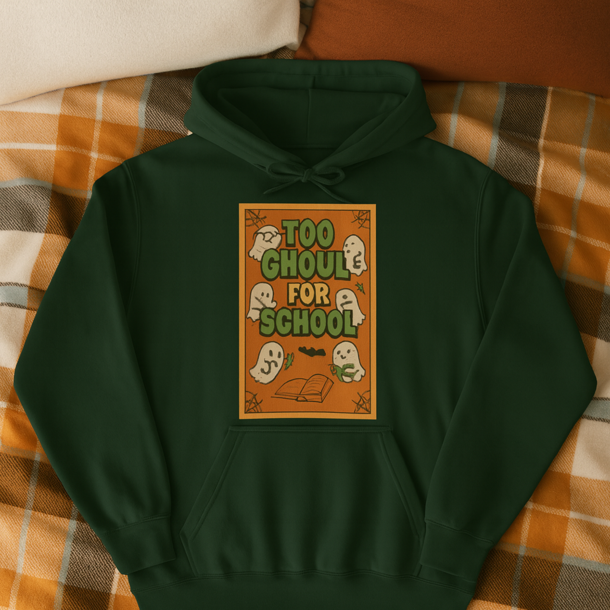 Youth Halloween Hoodie Too Ghoul for School Kids Sweatshirt | Spooky Fall Back to School Clothing product thumbnail image Youth Halloween Hoodie Too Ghoul for School Kids Sweatshirt | Spooky Fall Back to School Clothing product thumbnail image