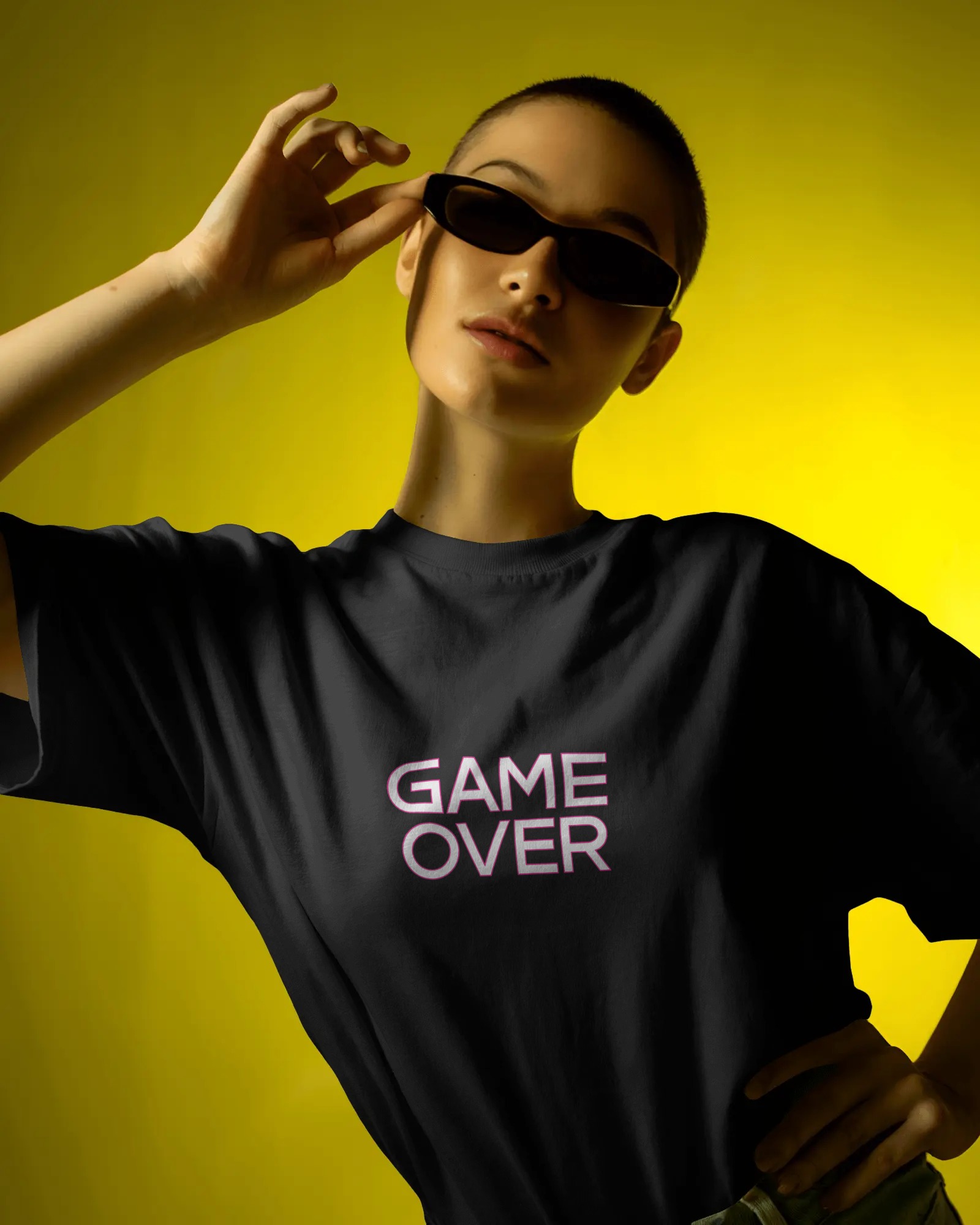 Game Over Oversized Tee | Casual Streetwear, Comfortable Fit, Gaming Gift, Everyday Fashion, Unisex Style product thumbnail image Game Over Oversized Tee | Casual Streetwear, Comfortable Fit, Gaming Gift, Everyday Fashion, Unisex Style product thumbnail image