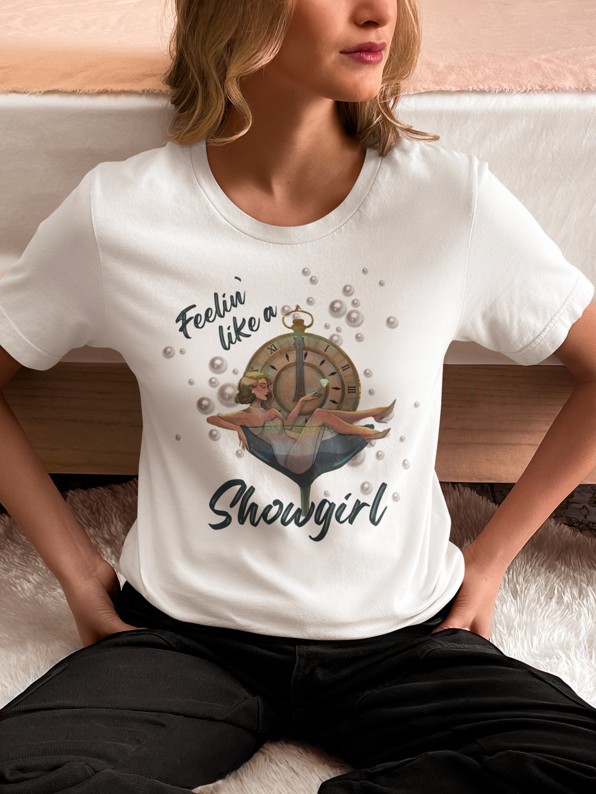 Showgirl Vibes T-Shirt, 'Feelin' Like a Showgirl' Tee, Unisex Comfort Wear, Gift for TS12 fans