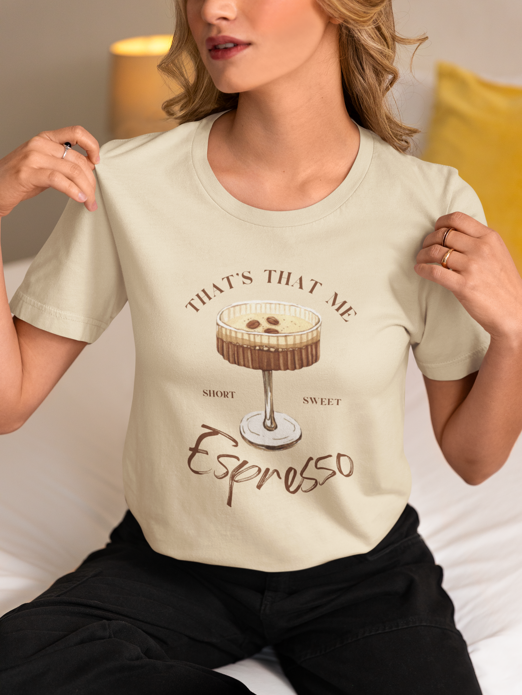 Comfort Colors "That's that me Espresso" Unisex T-Shirt | Brina Short n' Sweet Espresso Martini Coffee Shirt, Gift for Baristas