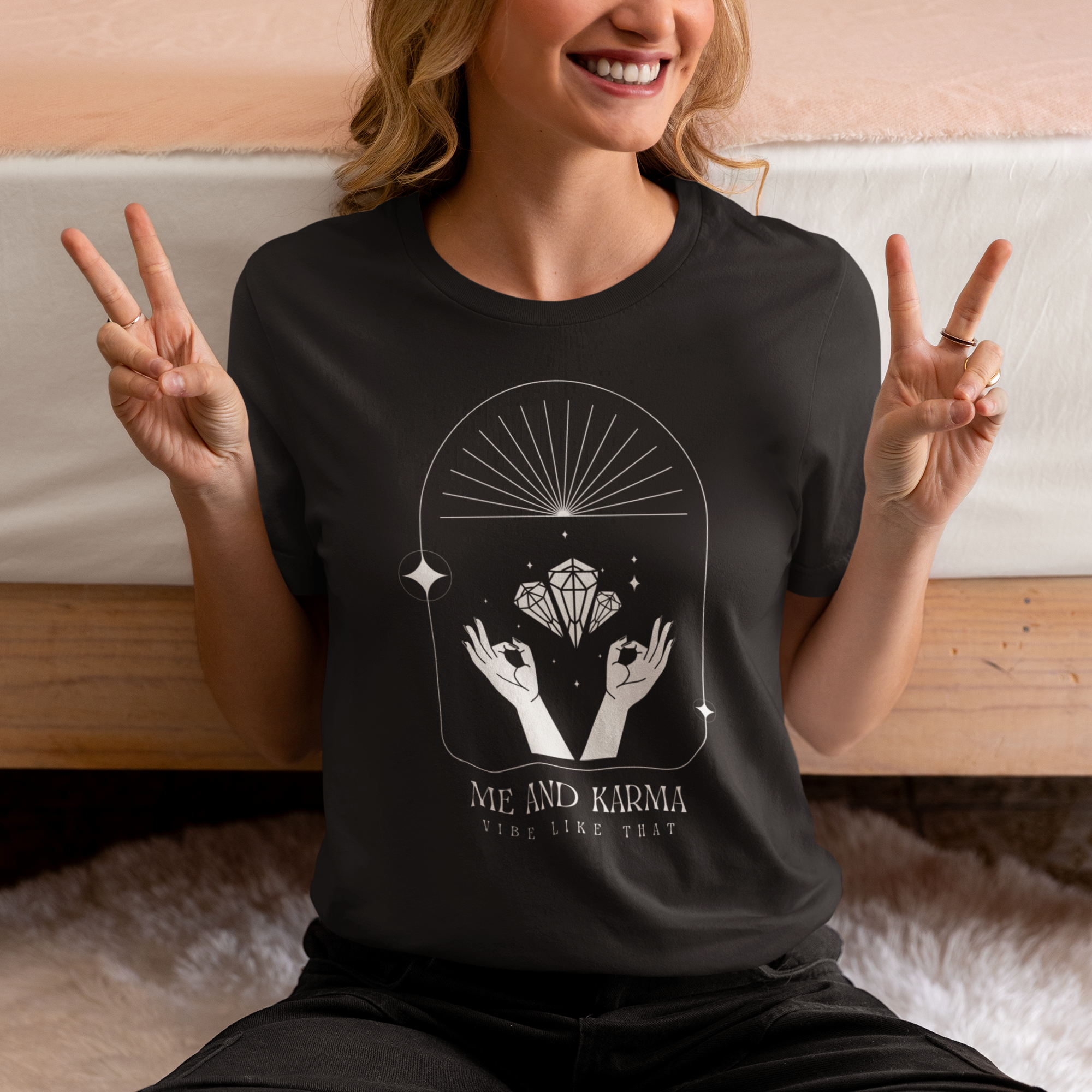 Garment-Dyed Unisex T-Shirt, Taylor "Me and karma vibe like that" Mystical Lyric tee in color pepper