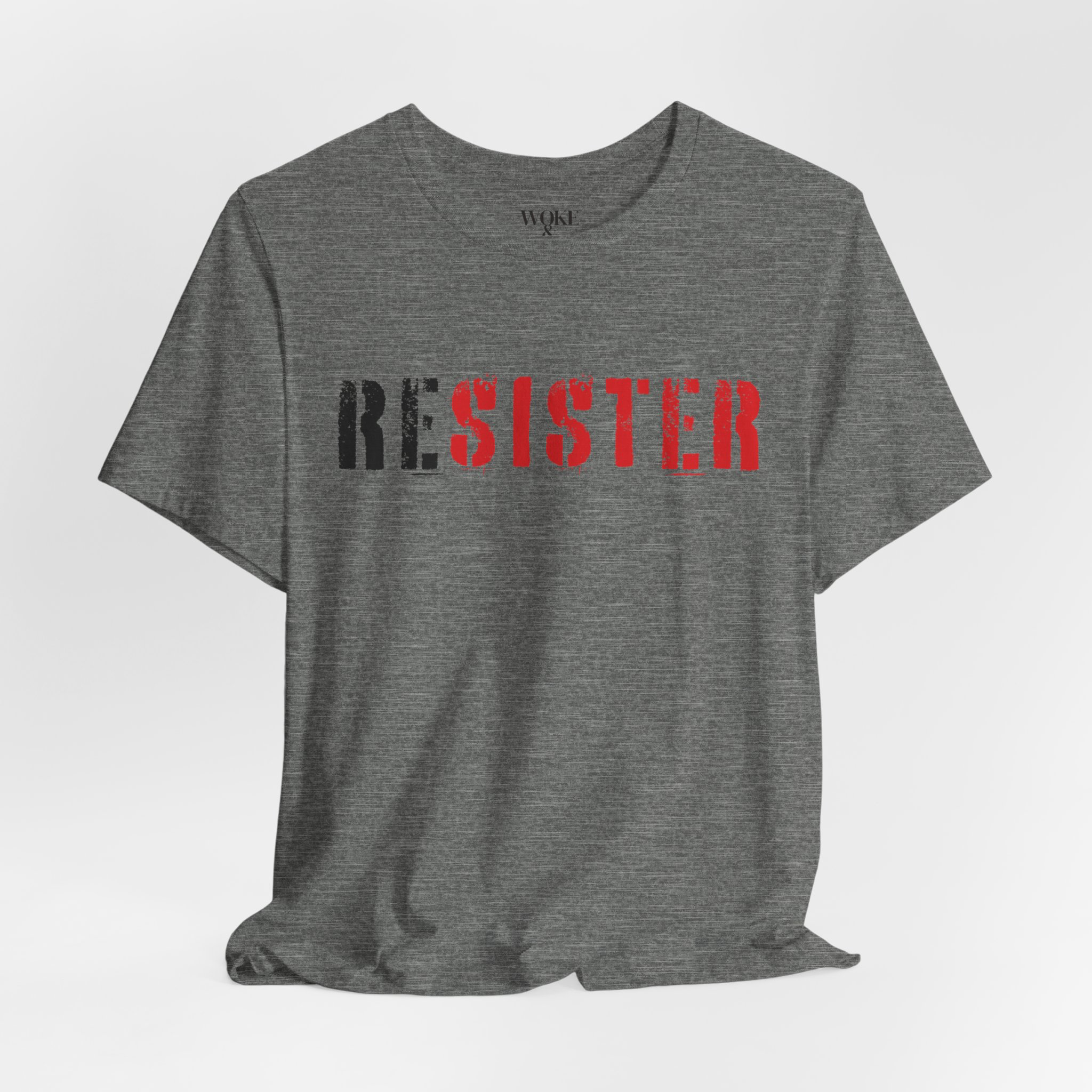 RESISTER. A WOMAN'S PLACE IS IN THE RESISTANCE TSHIRT product thumbnail image