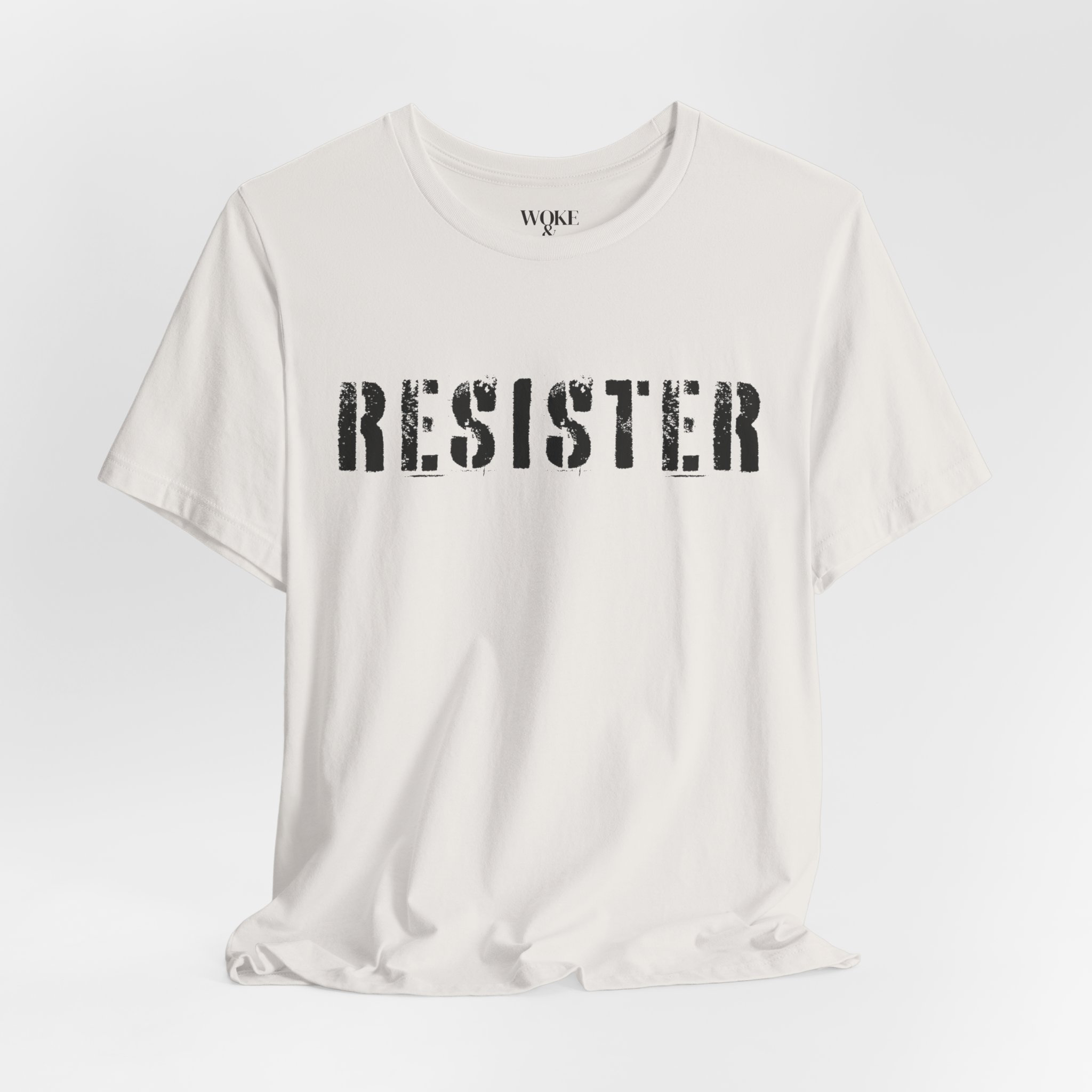 RESISTER. A WOMAN'S PLACE IS IN THE RESISTANCE TSHIRT product thumbnail image