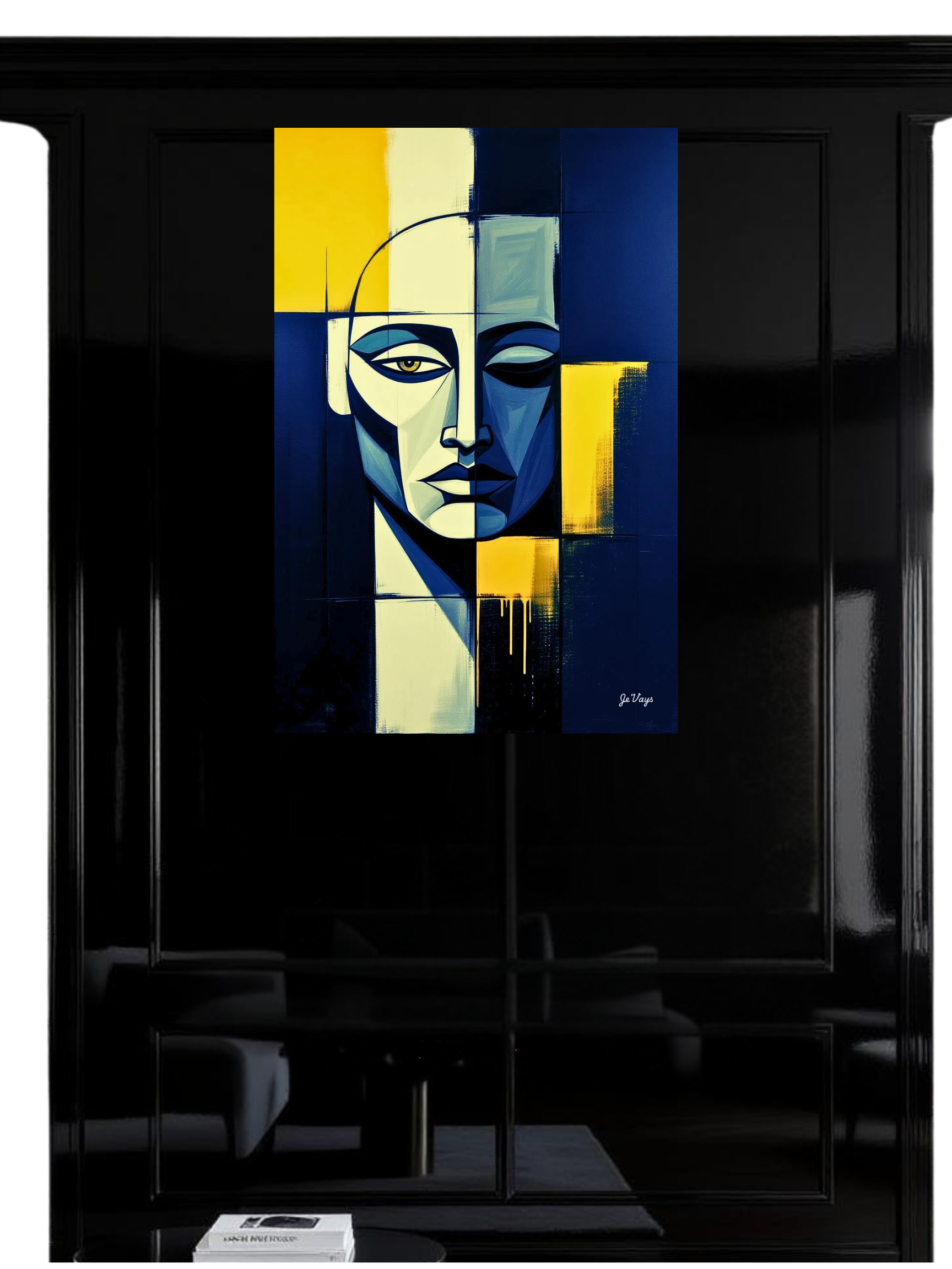 Human Face Modern Abstract Matte Vertical Posters, Minimalist Wall Art, Contemporary Home Decor, Unique Gift for Art Lovers, Statement Piece, Designed by Je'Vays Art  product thumbnail image