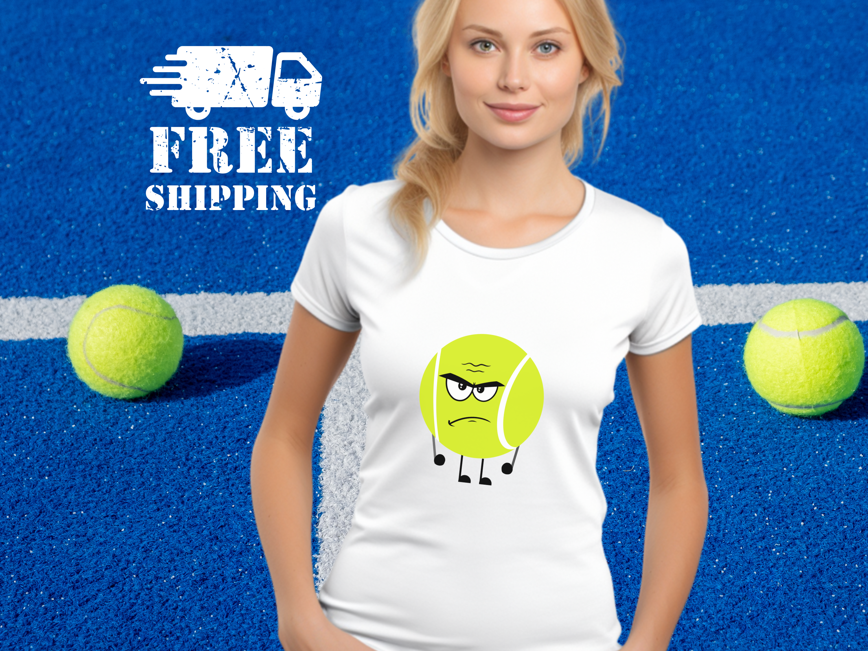 Angry Tennis Ball T-Shirt, Fun Sports Tee, Unisex Cotton Crew Shirt, Men Women Casual Playful Top, Tennis Lover Gift