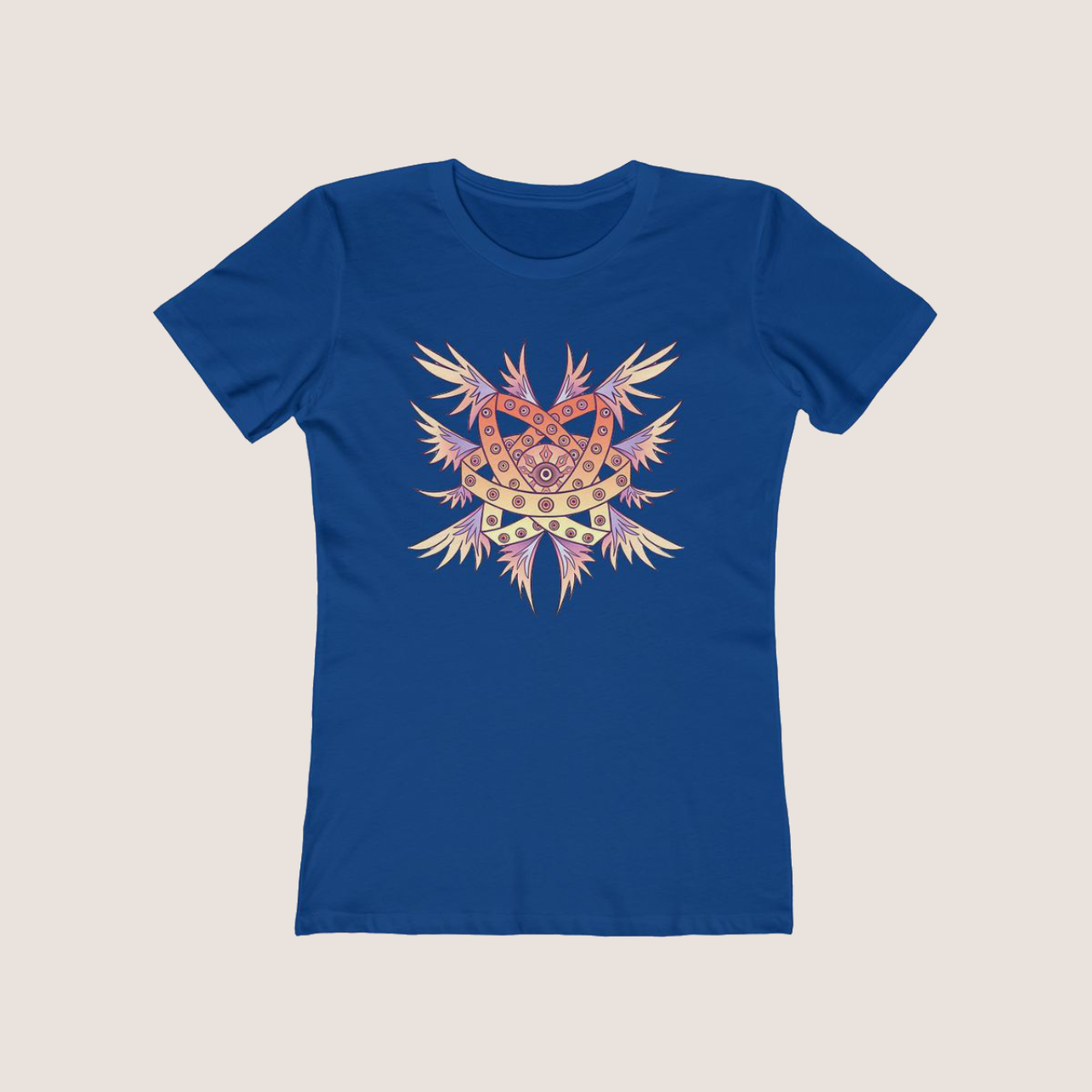 Women's Red-Orange Ophanim Graphic Christian T-Shirt