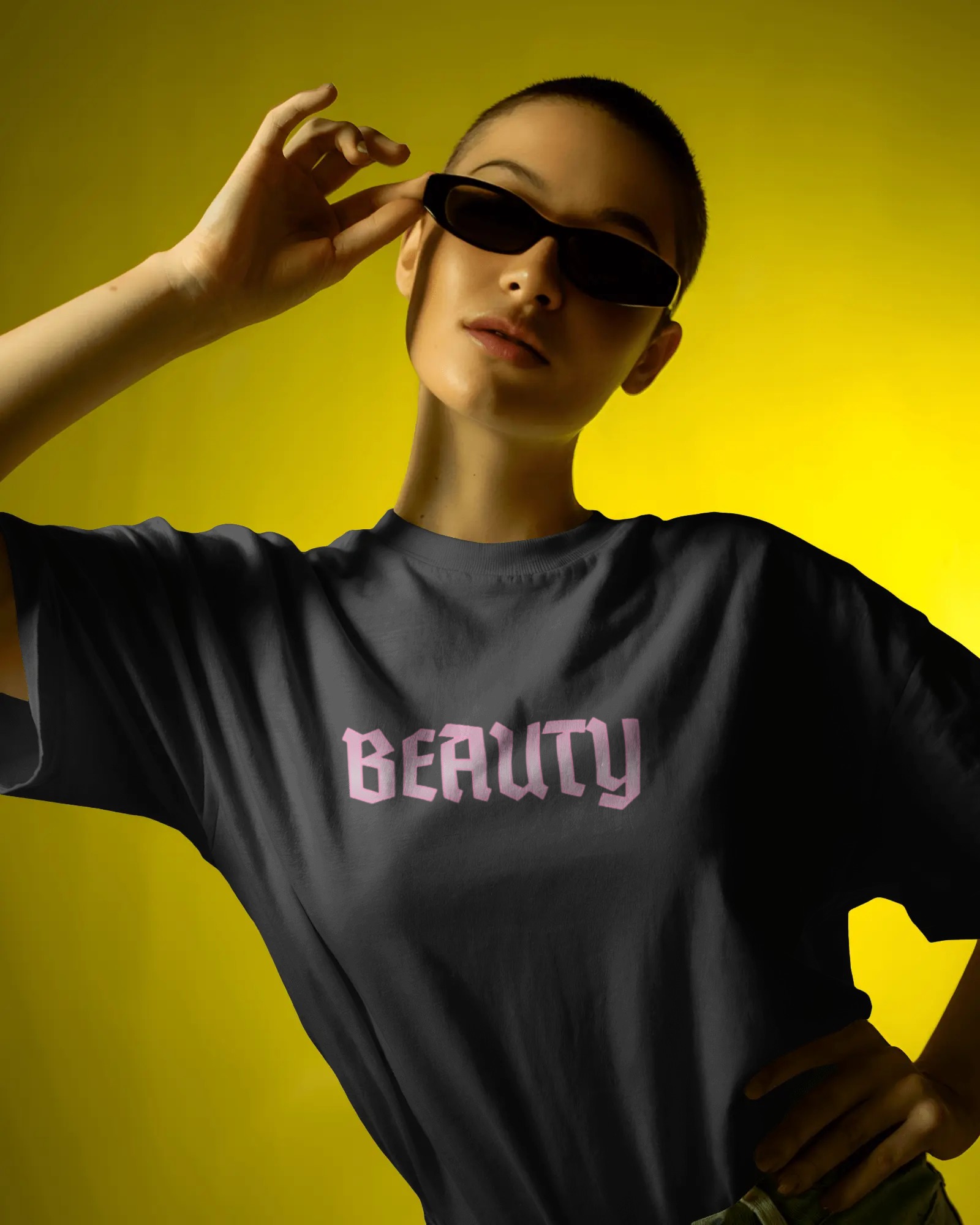 BEAUTY Heavyweight Cotton T-Shirt, Unisex Graphic, Perfect Gift for Her or Him, Trendy Casual Wear, Self-Love, Inspirational  product thumbnail image