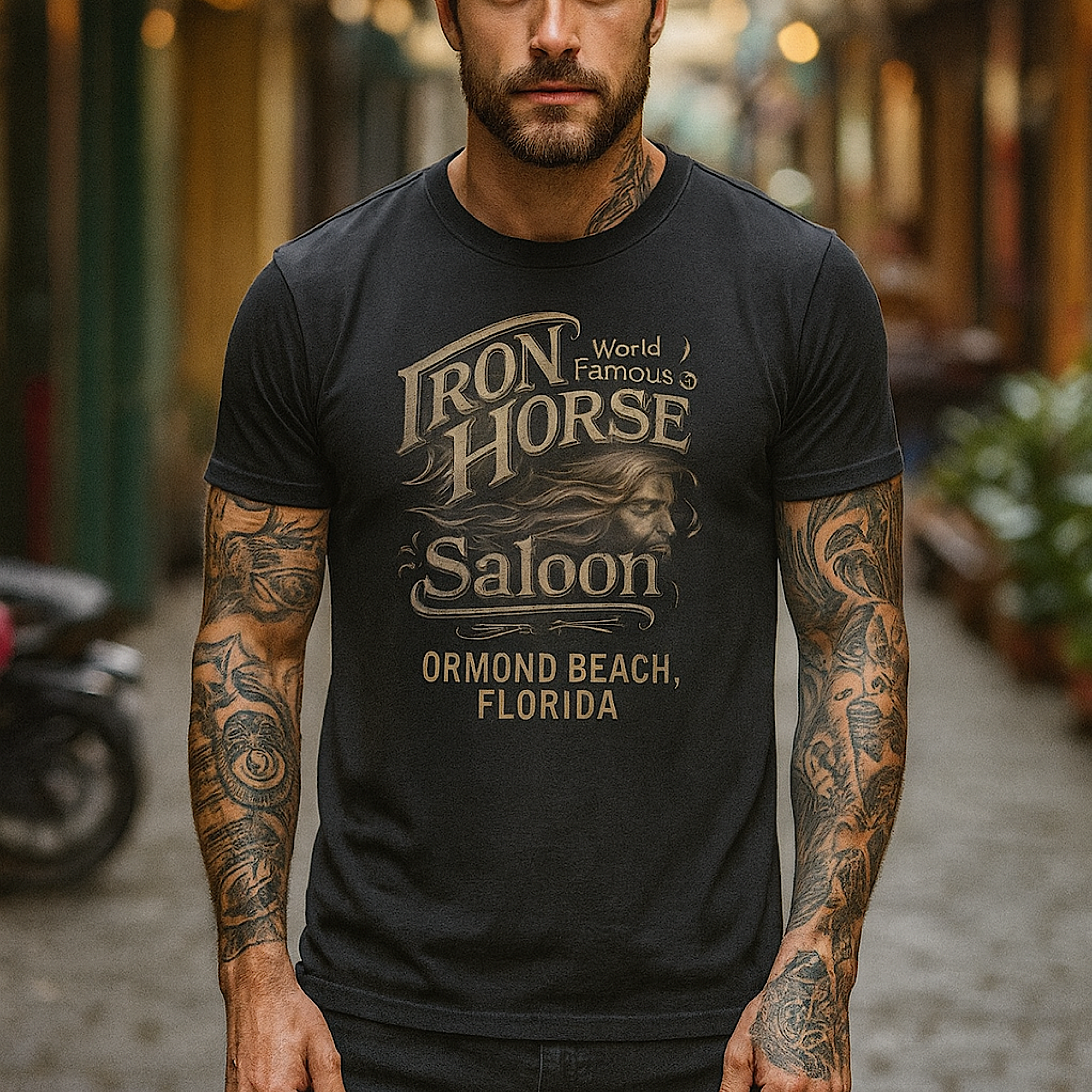 Iron Horse Saloon T-Shirt – Ormond Beach Florida Biker Rally Tee, Vintage Motorcycle Bar Shirt, Bike Week Biker Gift