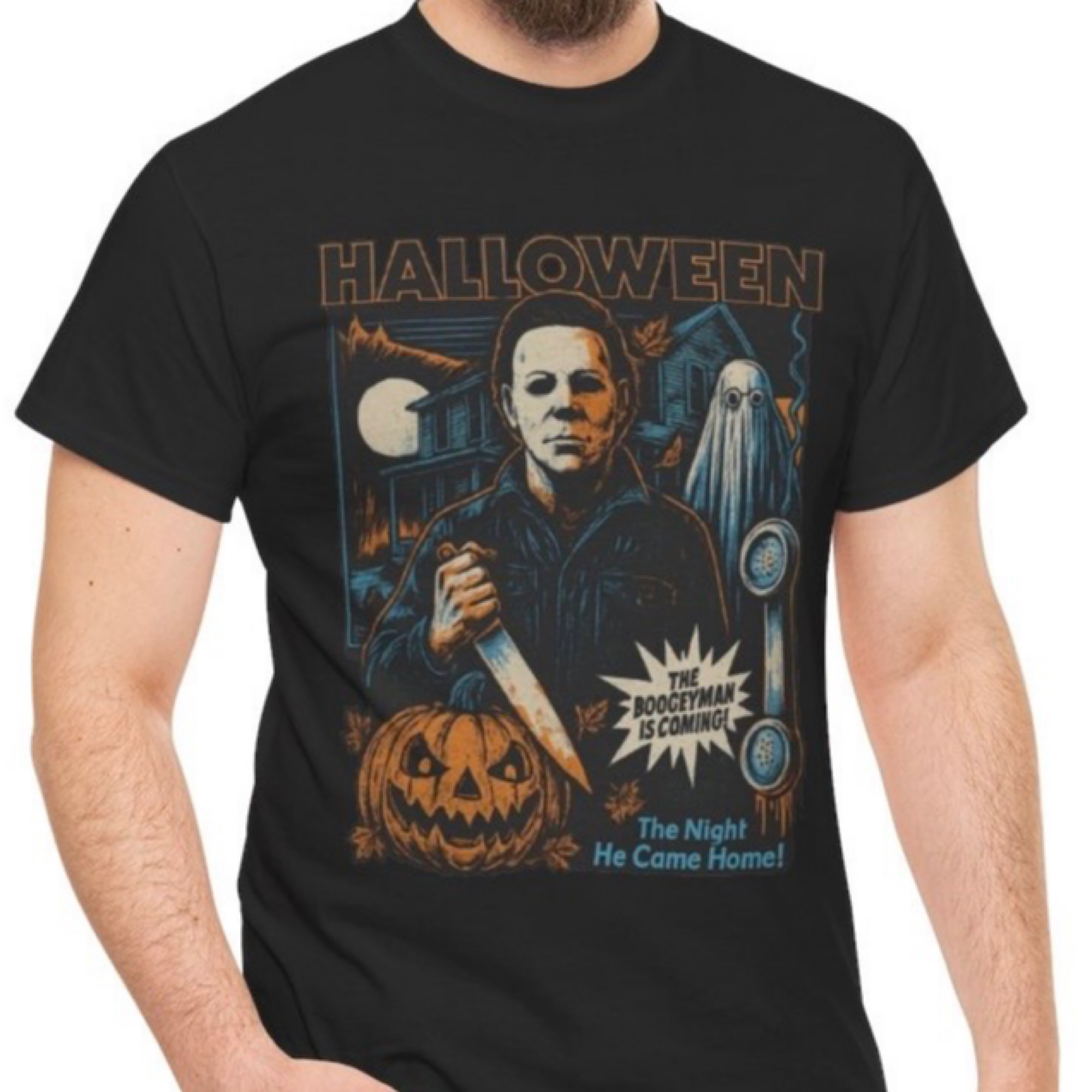 Michael Myers Halloween T-Shirt – Boogeyman Is Coming Tee, Horror Movie Shirt, Michael Myers Halloween T-Shirt – Boogeyman Is Coming Tee, Horror Movie Shirt,