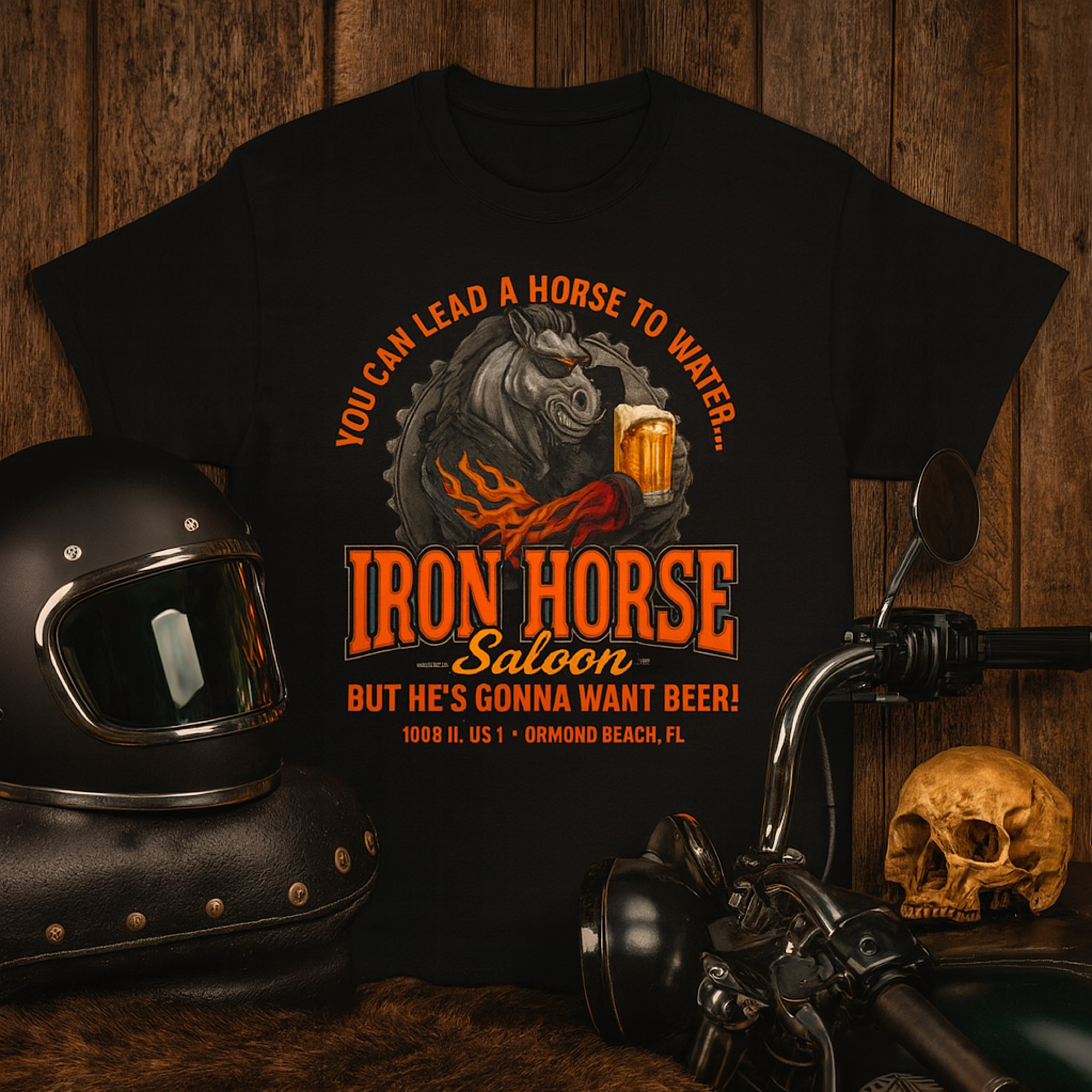 Iron Horse Saloon T-Shirt – Biker Bar Graphic Tee Shirt Motorcycle Rally Apparel Iron Horse Saloon T-Shirt – Biker Bar Graphic Tee Shirt Motorcycle Rally Apparel
