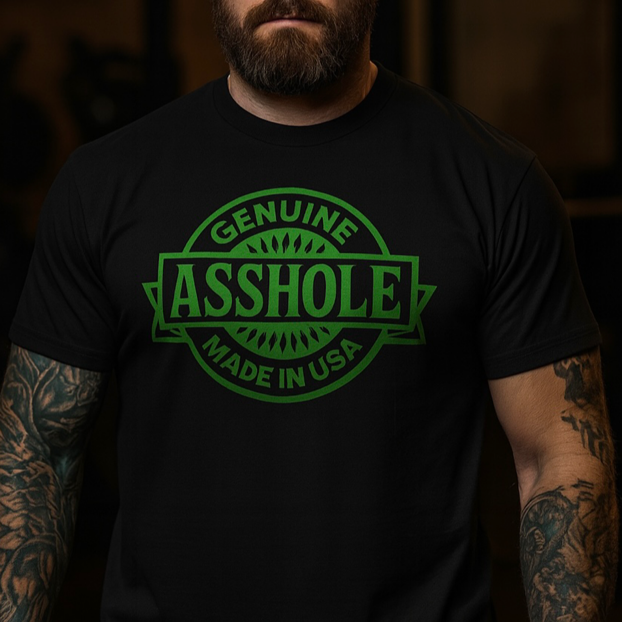 Genuine A$$hole T-Shirt – Funny Sarcastic Graphic Tee, Humor Shirt, Adult Gift,