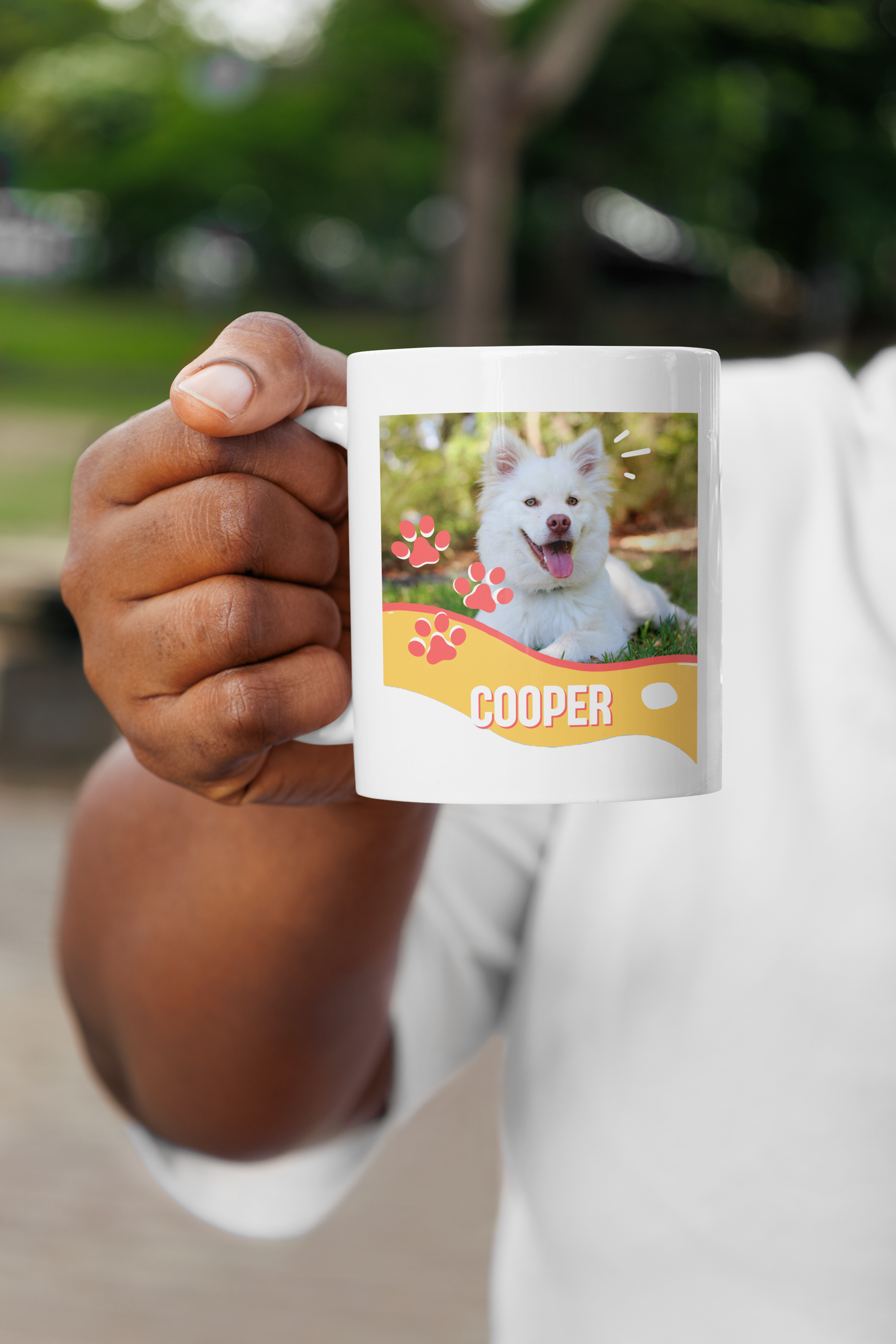 Dog Cooper Pet Photo Ceramic Mug | Custom Dog Owner Gift, Coffee Lover Cup, Cute Animal Lover Mug, Unique Home Decor, Pet Memory product thumbnail image