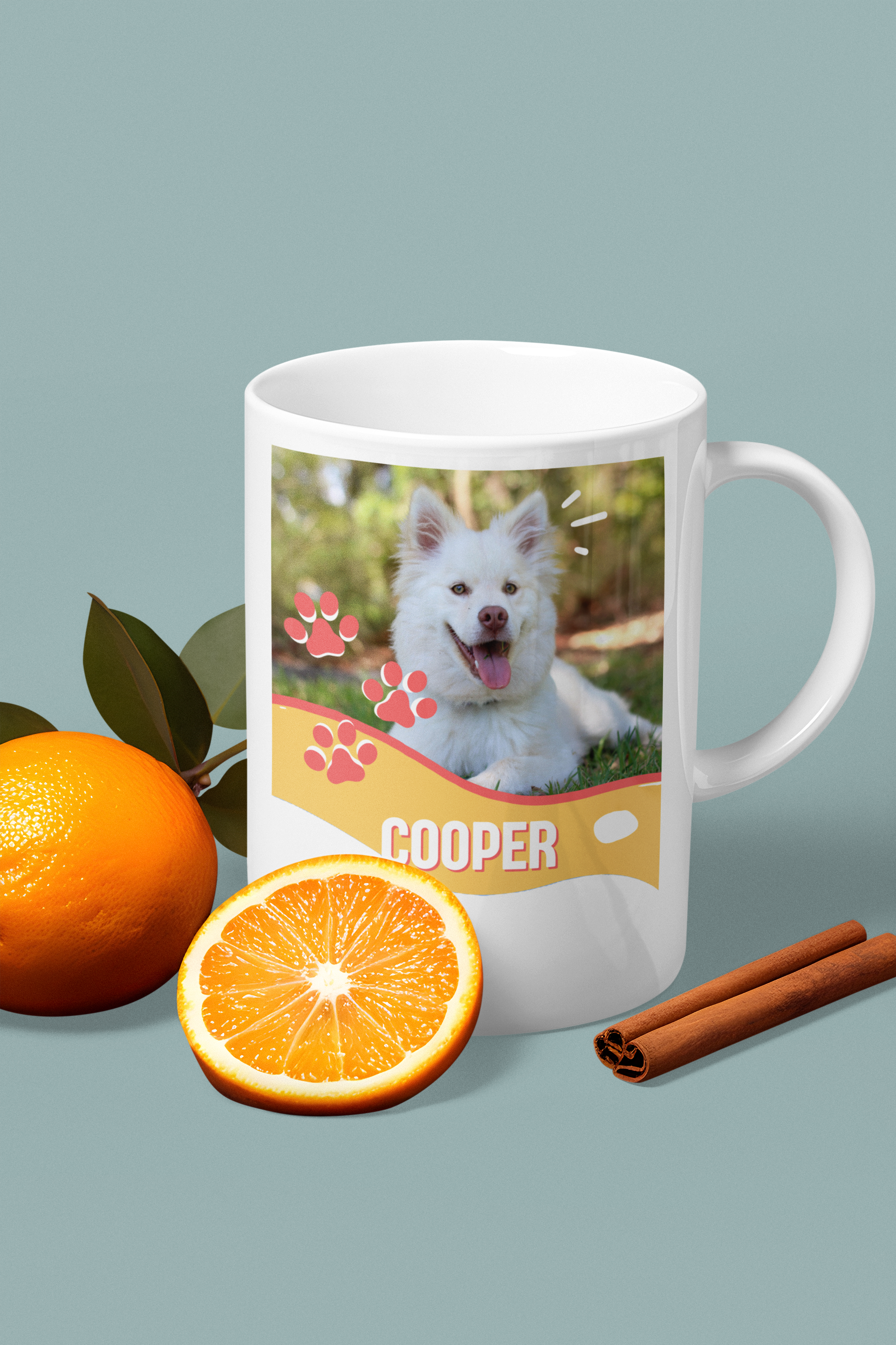 Dog Cooper Pet Photo Ceramic Mug | Custom Dog Owner Gift, Coffee Lover Cup, Cute Animal Lover Mug, Unique Home Decor, Pet Memory product thumbnail image