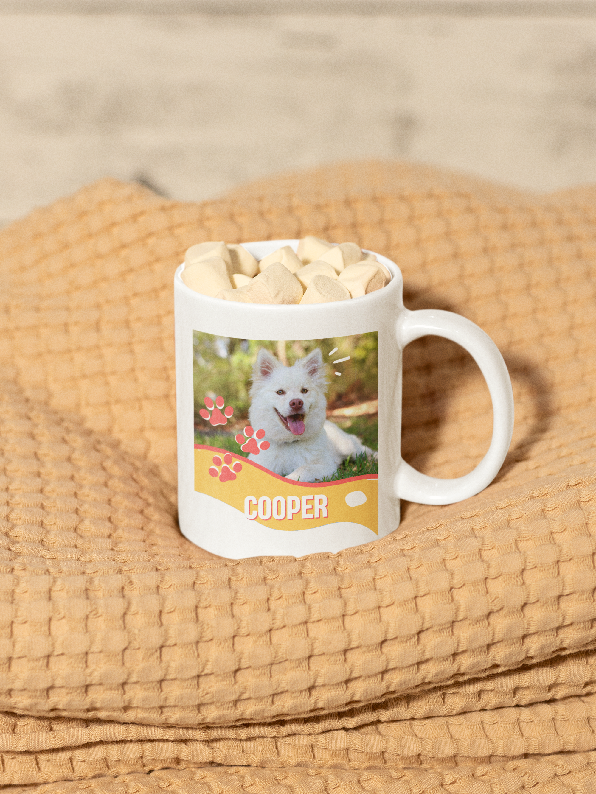 Dog Cooper Pet Photo Ceramic Mug | Custom Dog Owner Gift, Coffee Lover Cup, Cute Animal Lover Mug, Unique Home Decor, Pet Memory product thumbnail image