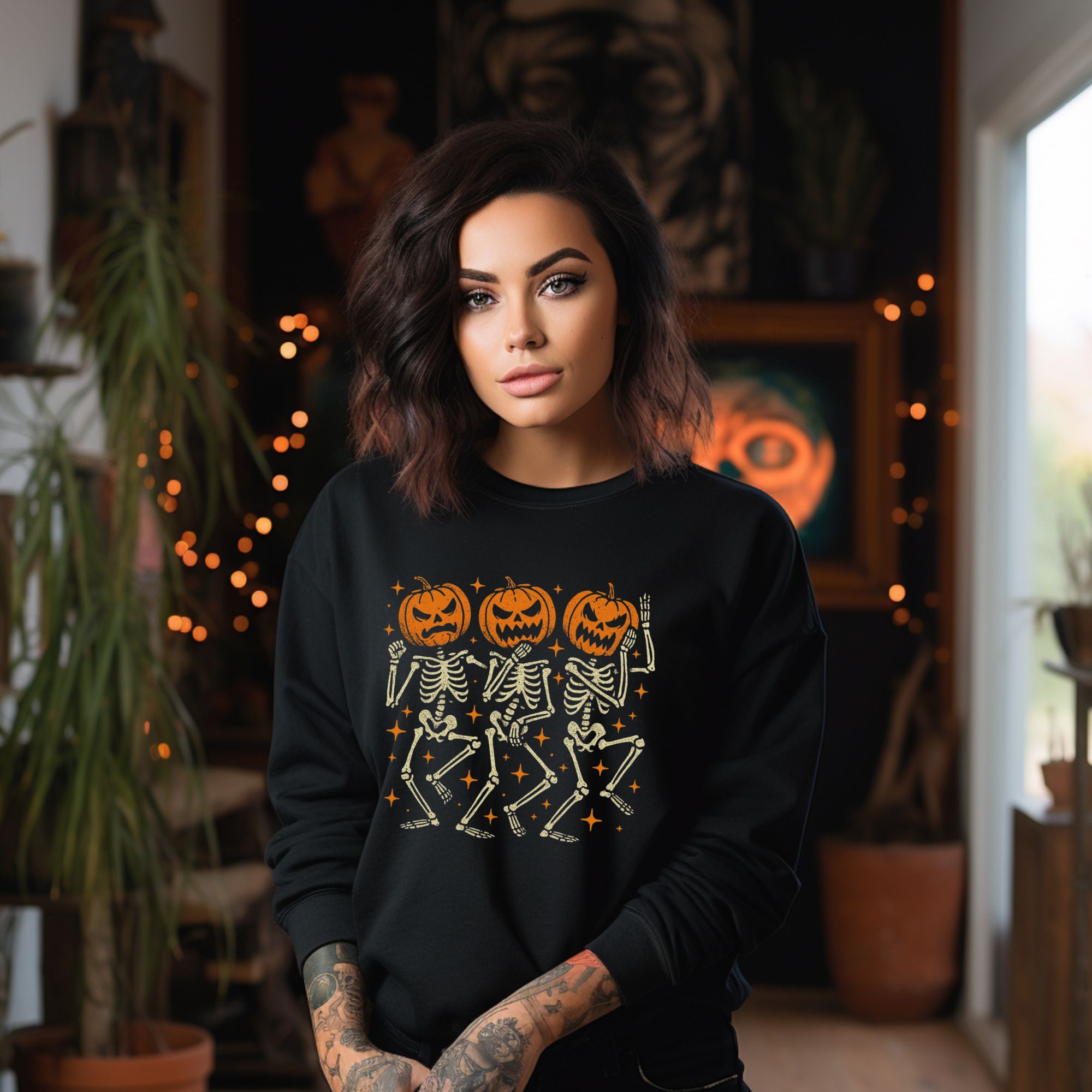 Halloween Skeleton Sweatshirt product thumbnail image