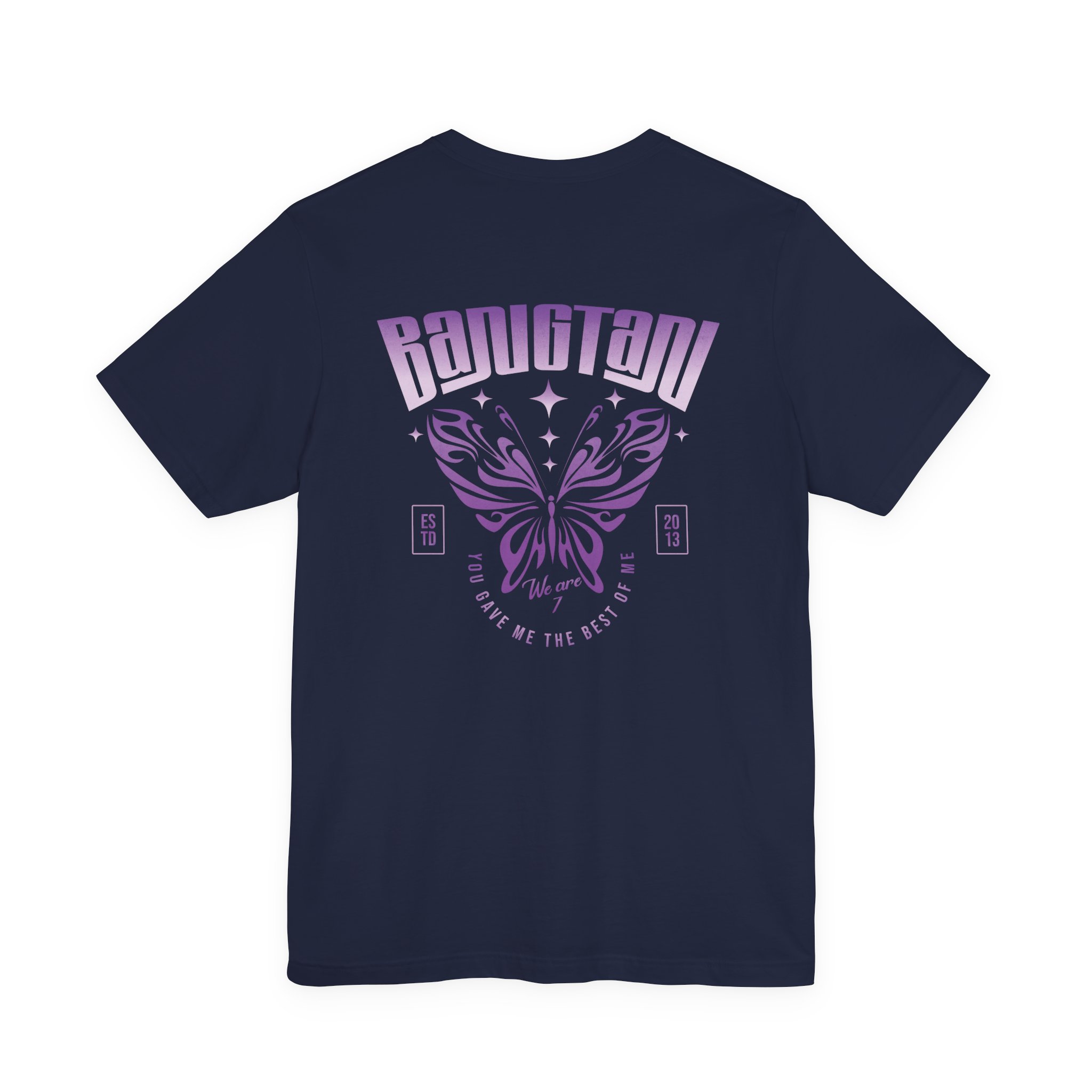 Bangtan Butterfly Unisex Tee, Printed on Front and Back product thumbnail image Bangtan Butterfly Unisex Tee, Printed on Front and Back product thumbnail image