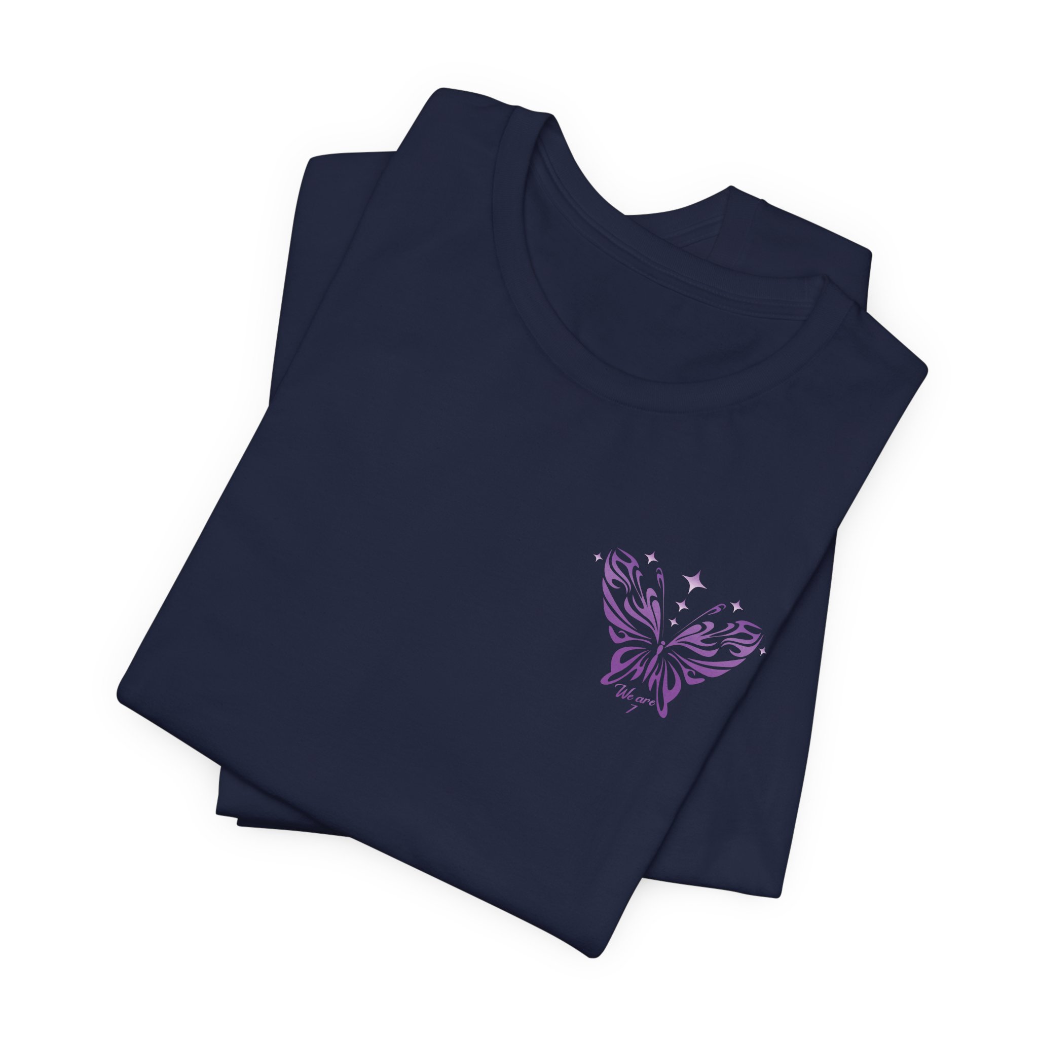 Bangtan Butterfly Unisex Tee, Printed on Front and Back product thumbnail image Bangtan Butterfly Unisex Tee, Printed on Front and Back product thumbnail image