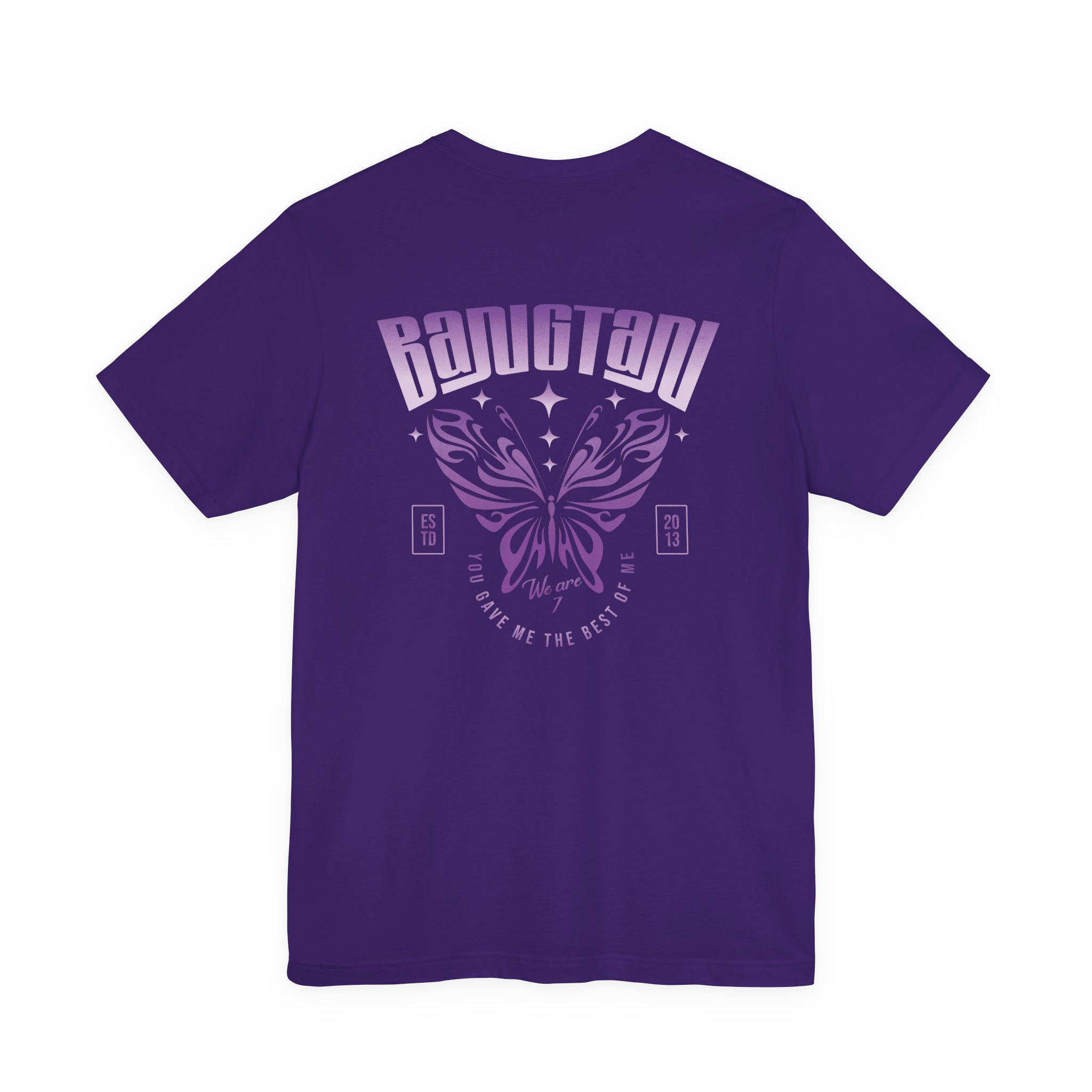 Bangtan Butterfly Unisex Tee, Printed on Front and Back product thumbnail image Bangtan Butterfly Unisex Tee, Printed on Front and Back product thumbnail image