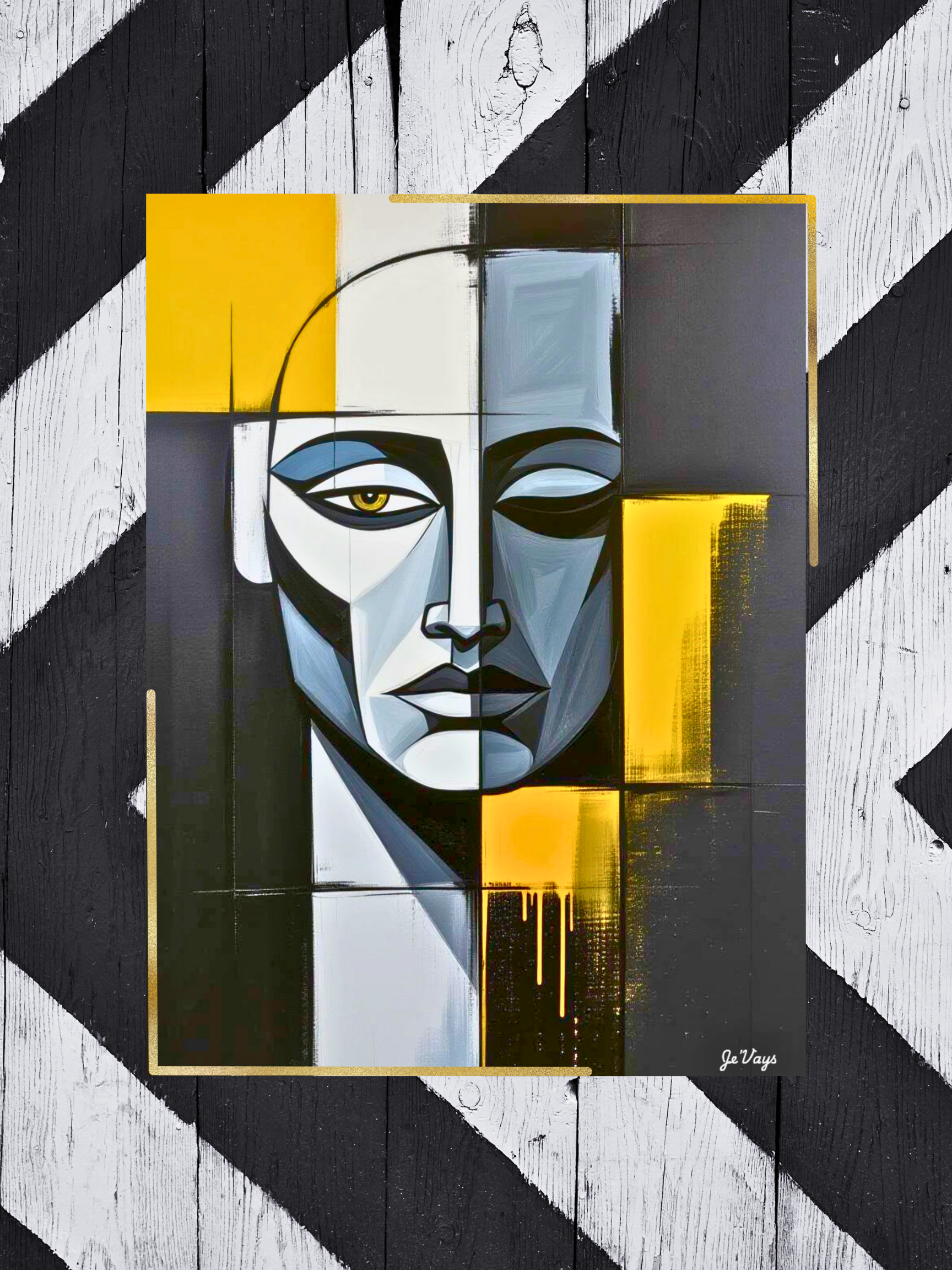 Stylized Human Face,Modern Abstract Art Poster, Matte Vertical Wall Decor, Minimalist Home Aesthetic, Gift for Art Lovers, Unique Room Decoration product thumbnail image