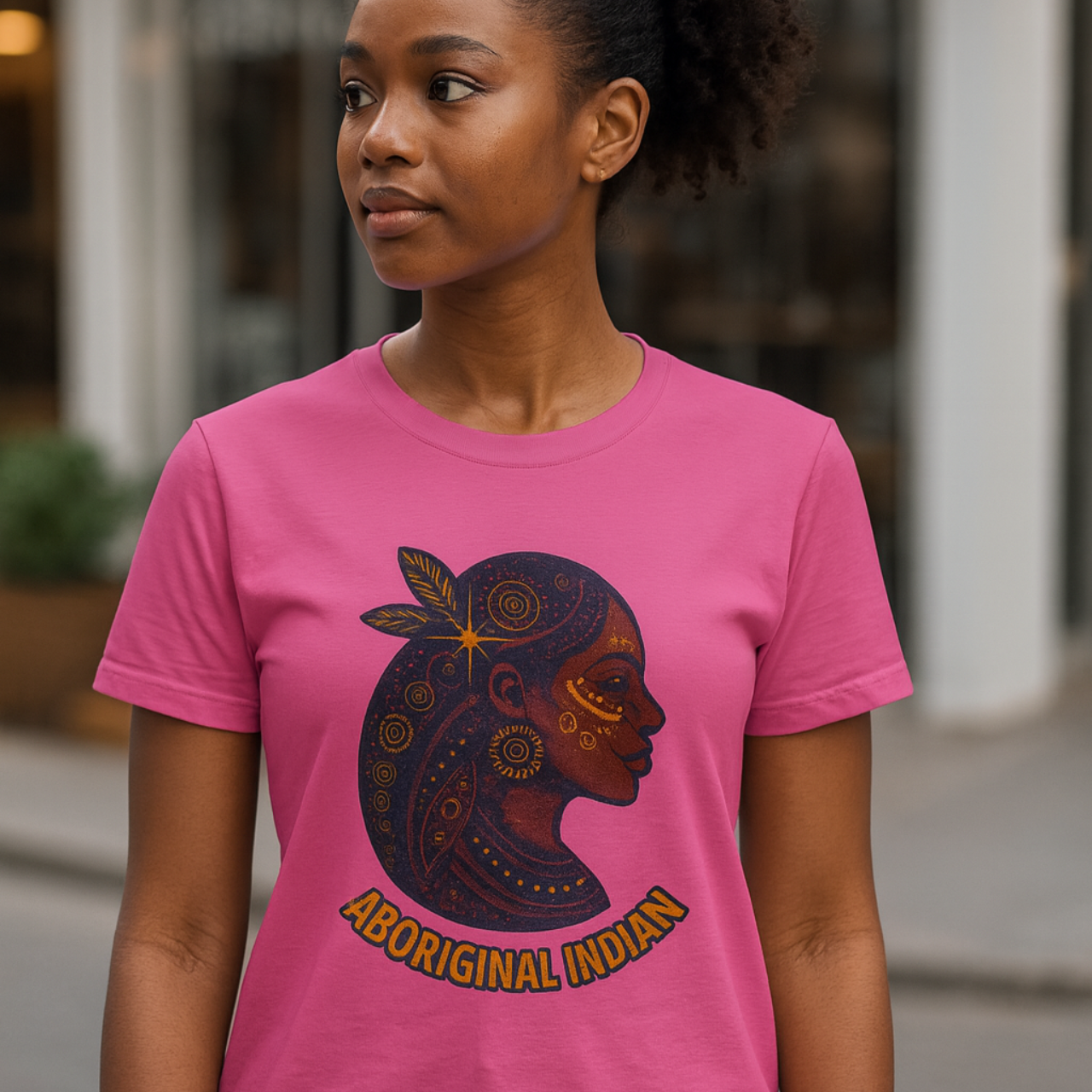  Aboriginal Indian Graphic T-Shirt, Unisex Casual Tee, Cute Summer Top, Cultural Pride Apparel, Gift for Art Lovers, Festival Wear
