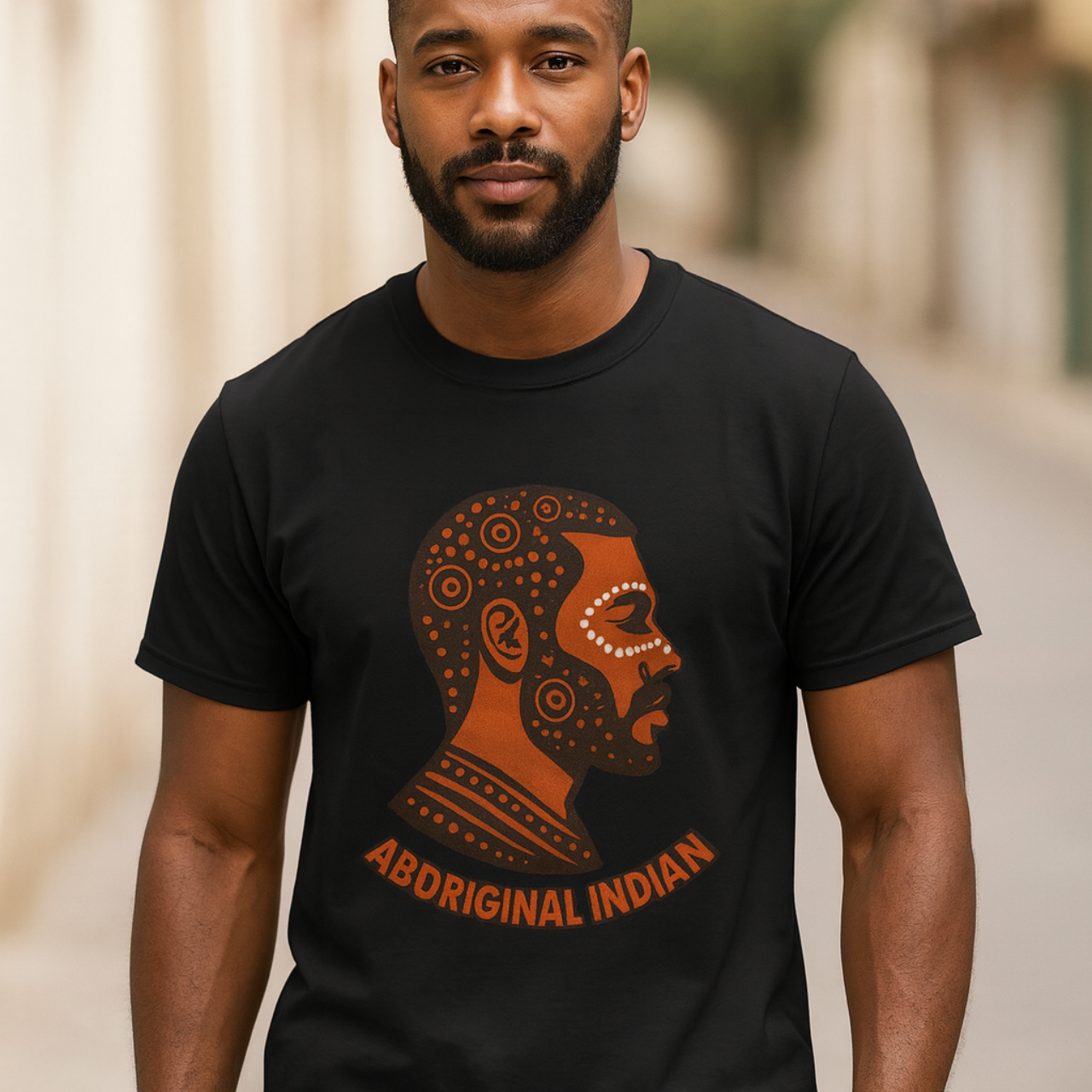 Aboriginal Indian Graphic T-Shirt, Unisex Softstyle Tee, Cultural Apparel, Unique Gift for Him/Her, Casual Wear, Bohemian Fashion