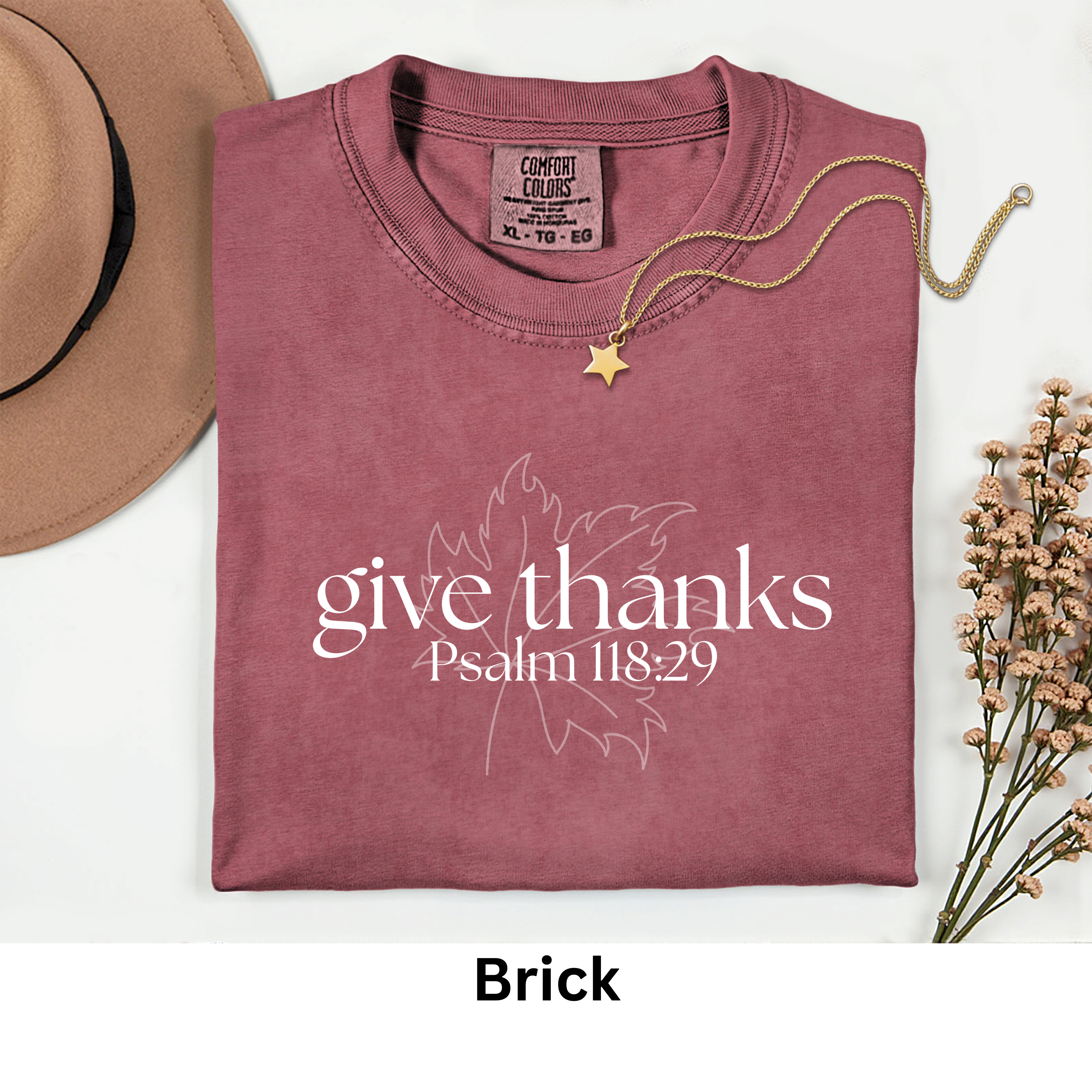 Give Thanks Long Sleeve Shirt | Christian Fall Shirt | Psalm 118:29 Bible Verse Tee | Thanksgiving T Shirt | Cozy Autumn Top