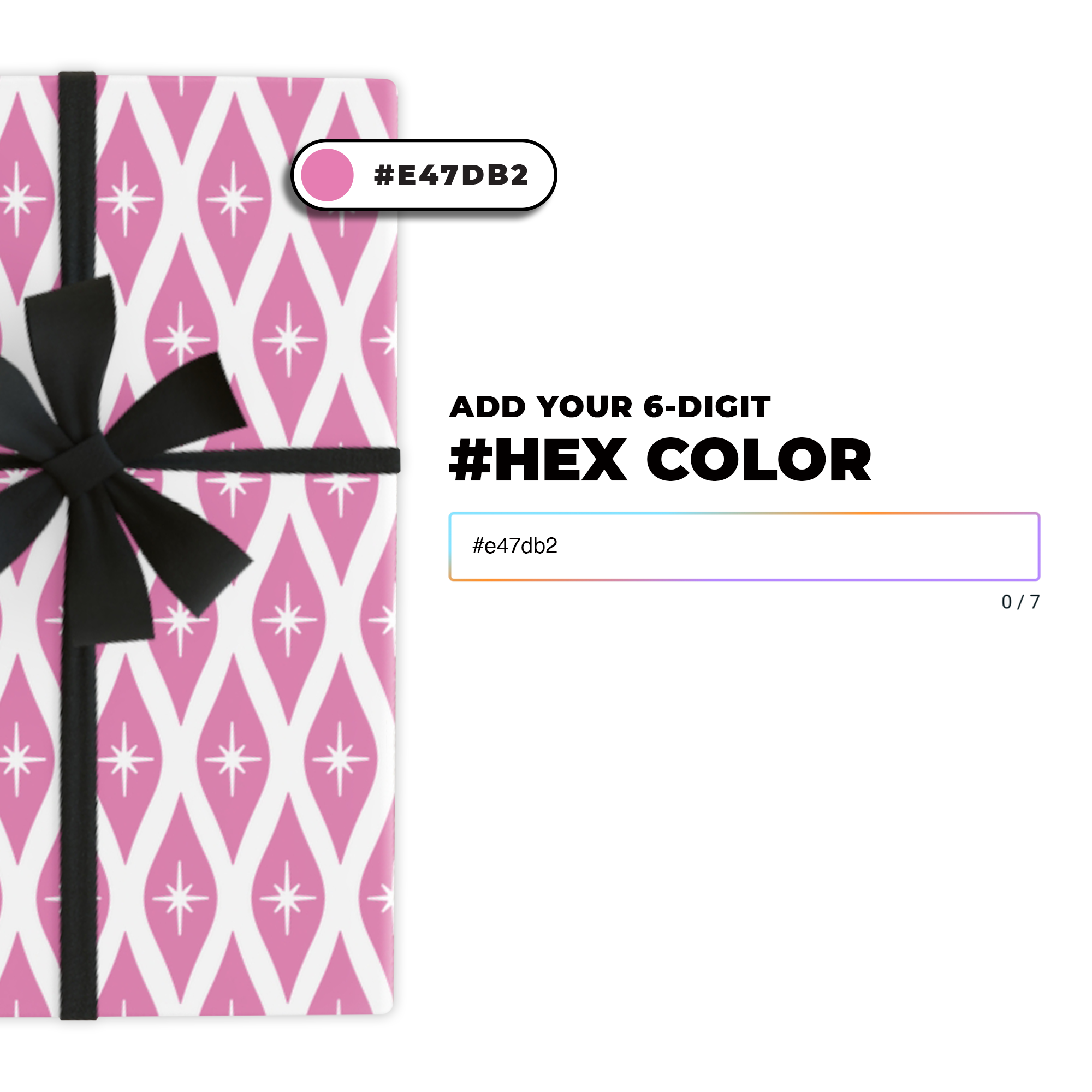 Cat's Eye Gift Wrap in Your Custom Color product thumbnail image