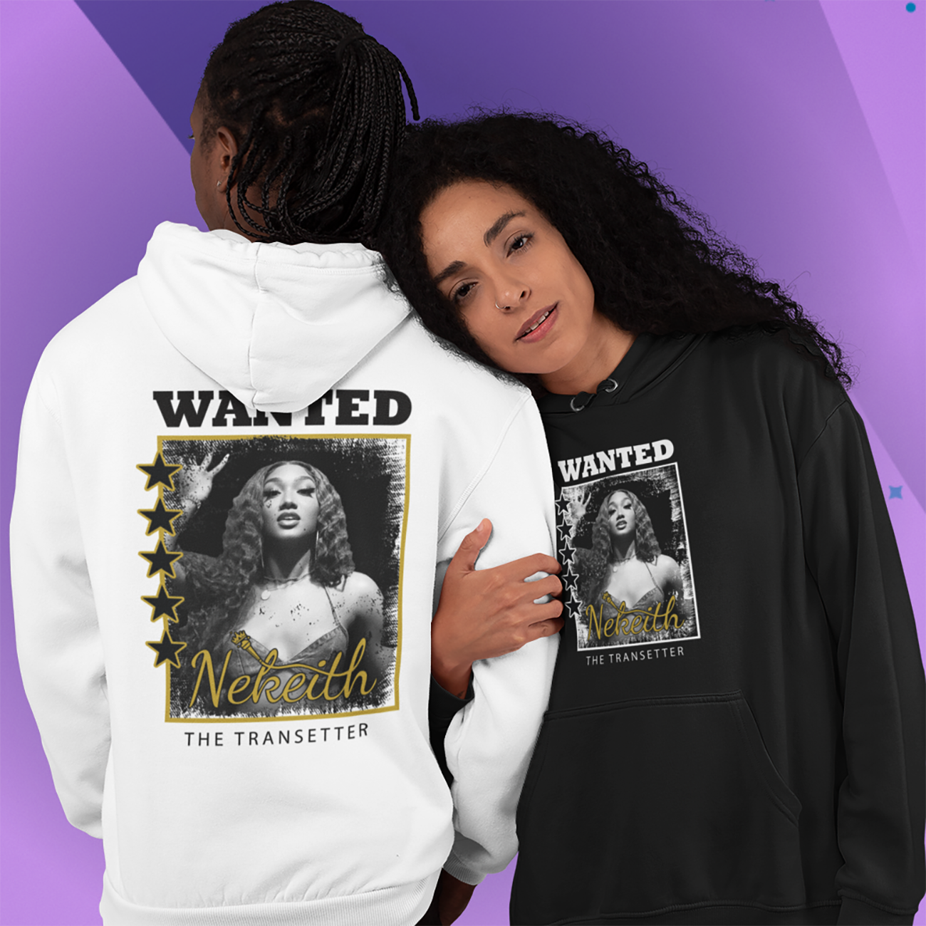 Wanted: The Transetter - NeKeith Unisex Hooded Sweatshirt