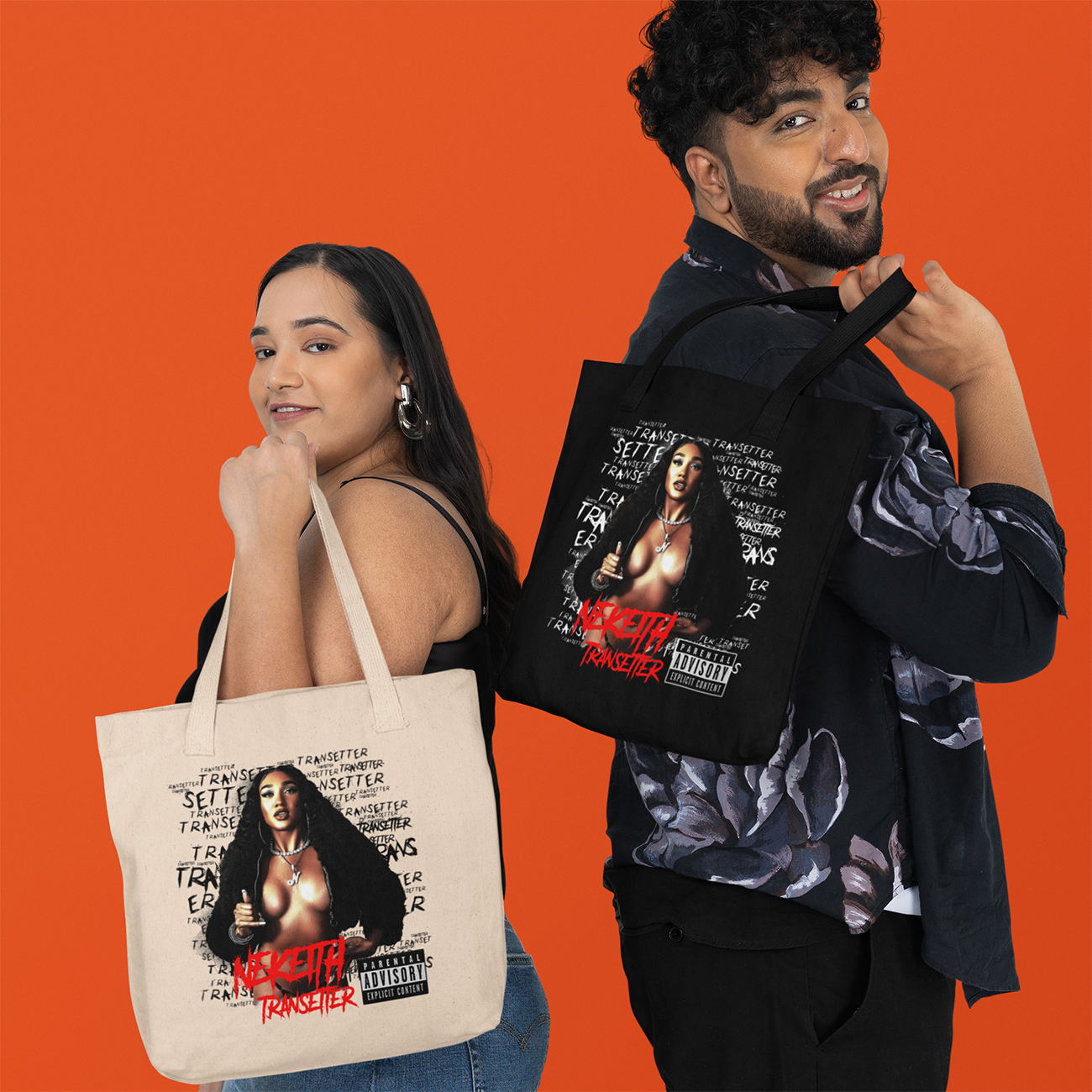 NeKeith TRANSETTER Cotton Canvas Tote Bag product thumbnail image