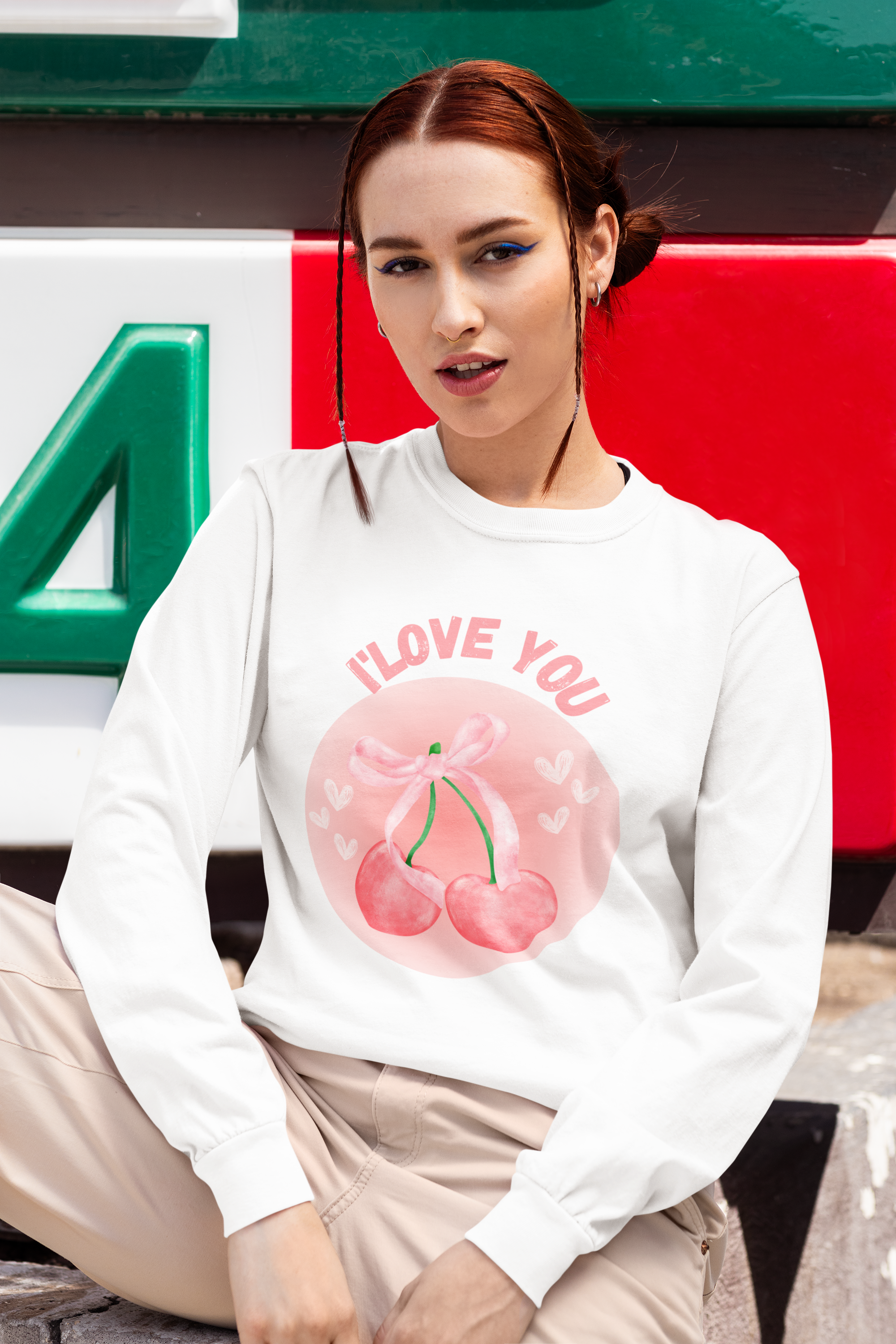 Love You Romantic Sweatshirt product thumbnail image