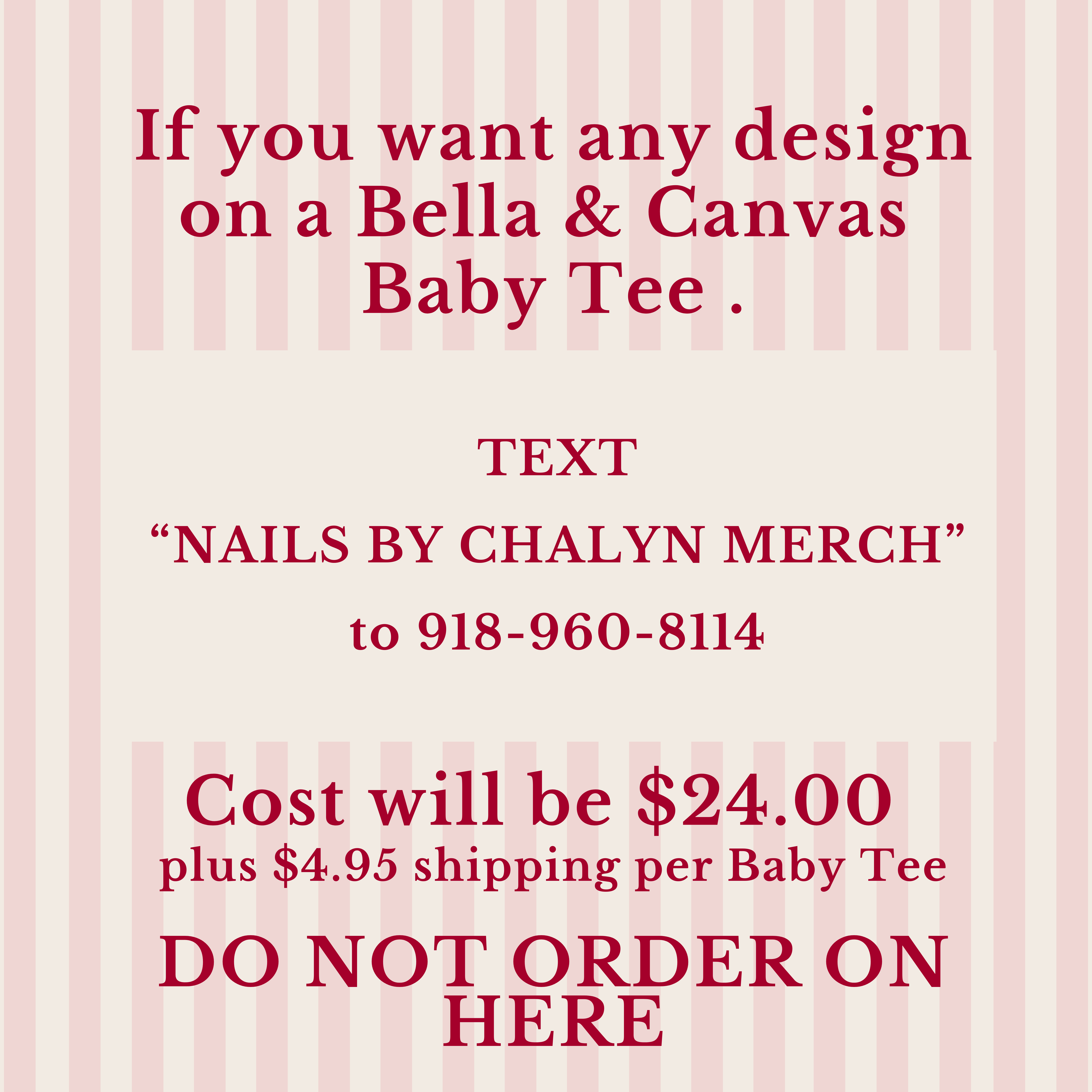 Nails by Chalyn Logo Tee; Bella &amp; Canvas Baby Tee product thumbnail image