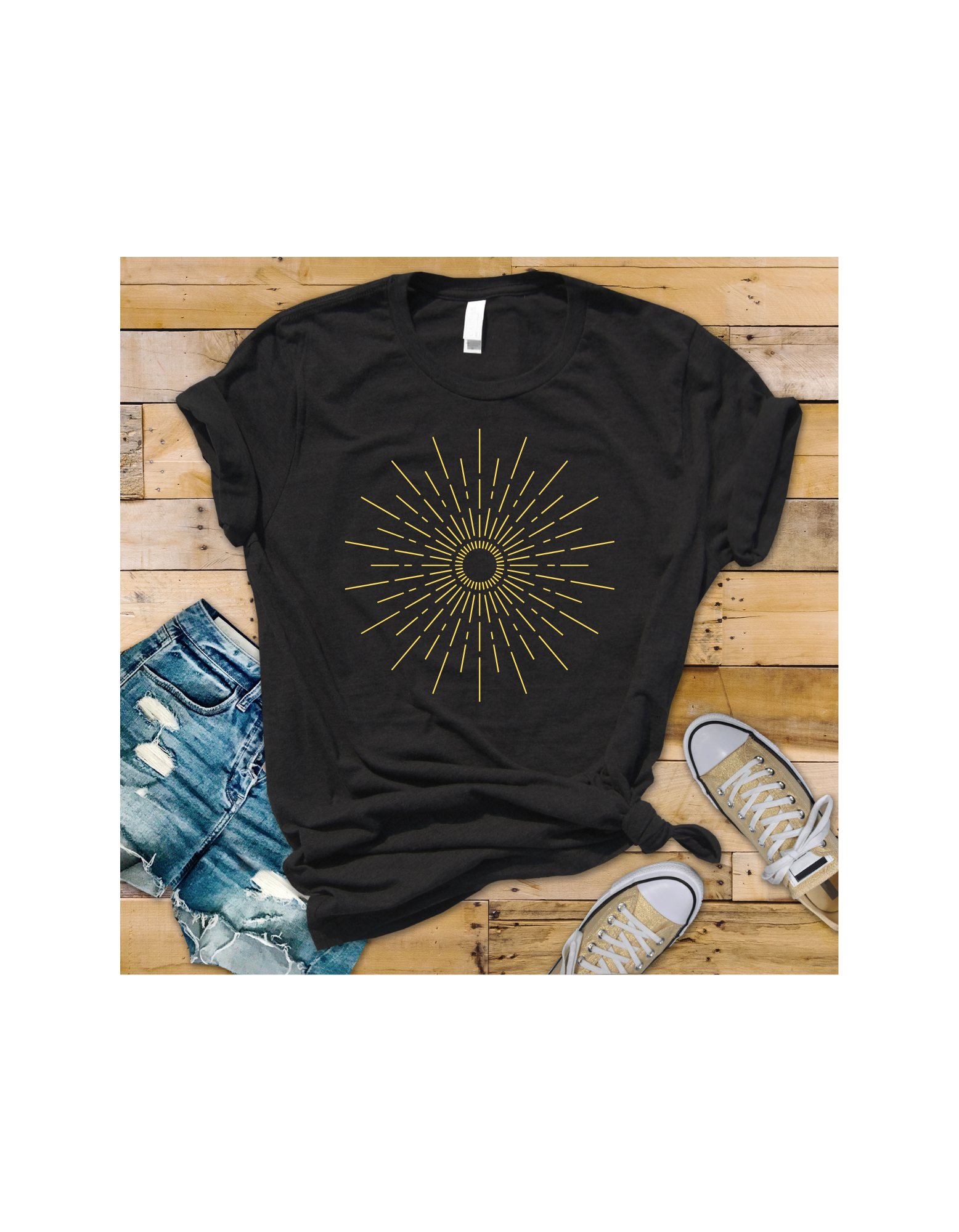 Sunburst Unisex Heavy Cotton Tee | Graphic T-Shirt, Casual Wear, Gift for Her, Statement Tee, Everyday Style