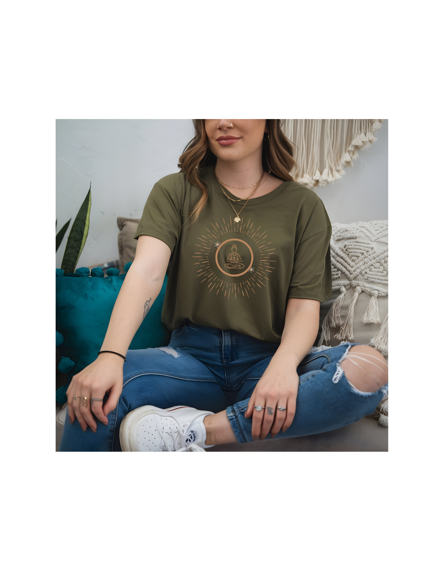 Mindfulness Buddha T-Shirt - Soft style Tee, Yoga Apparel, Meditation Gift, Relaxation Wear, Spiritual T-Shirt