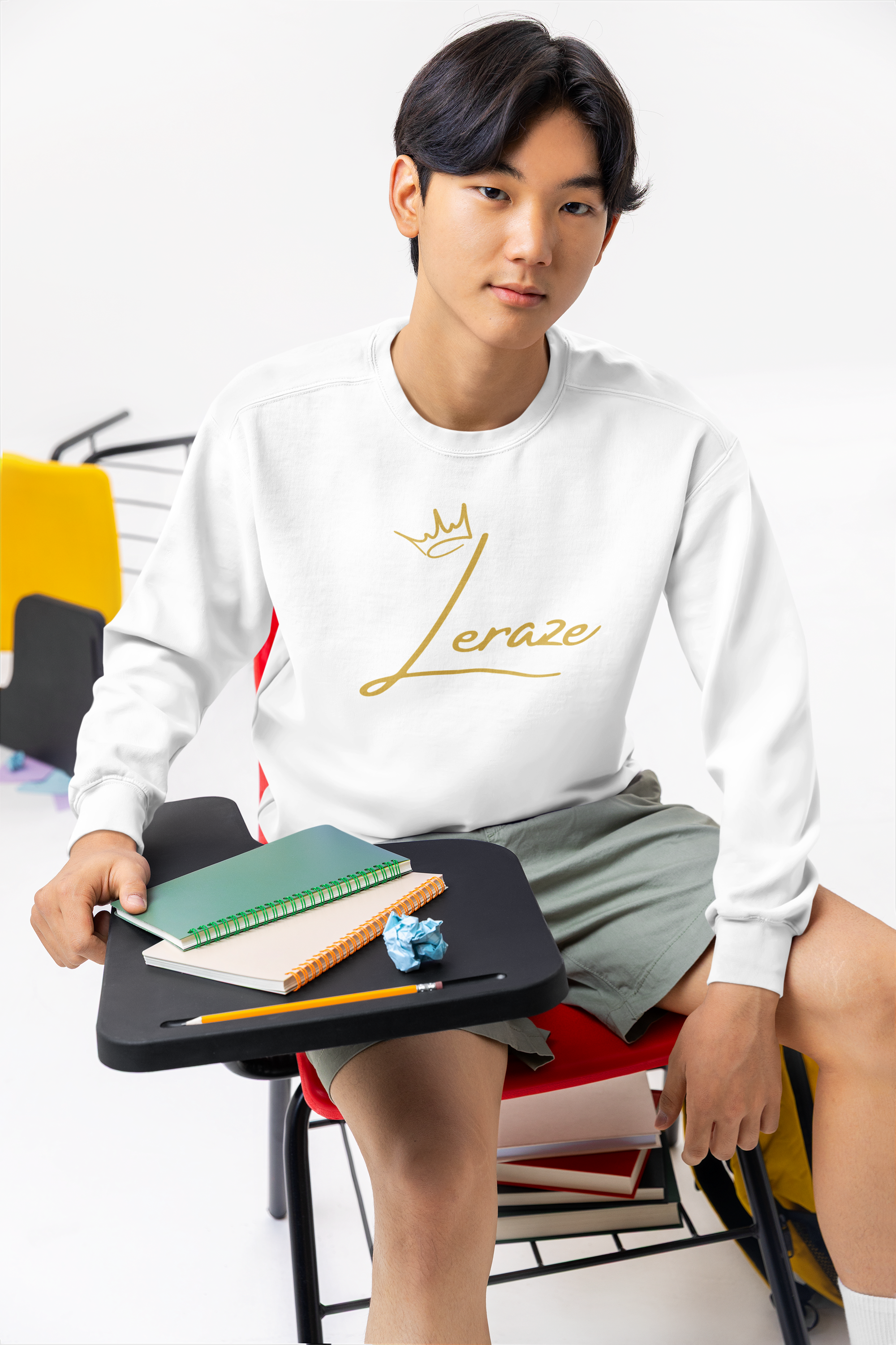 Luxurious Gold Leraze Crewneck Sweatshirt – Cozy Unisex Top, Fall Fashion, Gift for Her, Birthday, Casual Layering, Luxurious Gold Leraze Crewneck Sweatshirt – Limited Edition, Exclusive Collection product thumbnail image