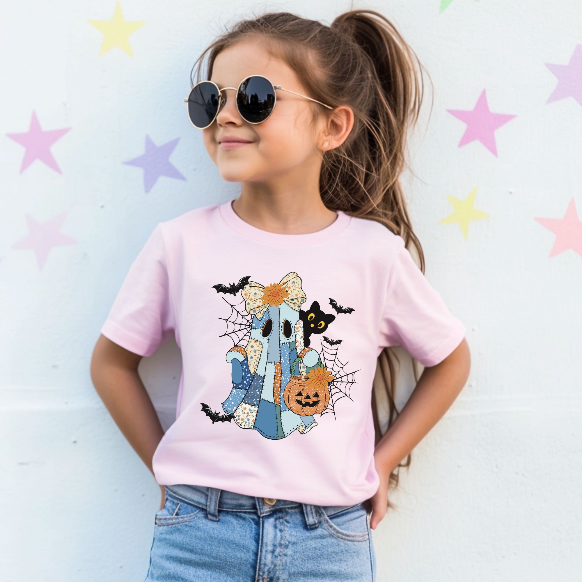 Halloween Patchwork Ghost Tee product thumbnail image