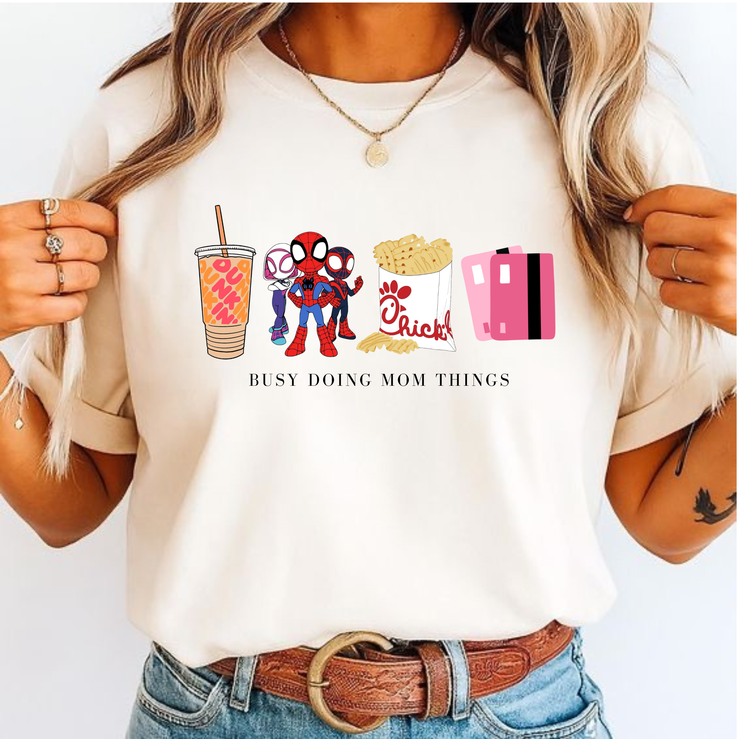 Playful Cartoon T-shirt for moms, Ideal for Birthdays, Casual Wear, Gifts, Family Gatherings, Animal Lovers product thumbnail image Playful Cartoon T-shirt for moms, Ideal for Birthdays, Casual Wear, Gifts, Family Gatherings, Animal Lovers product thumbnail image