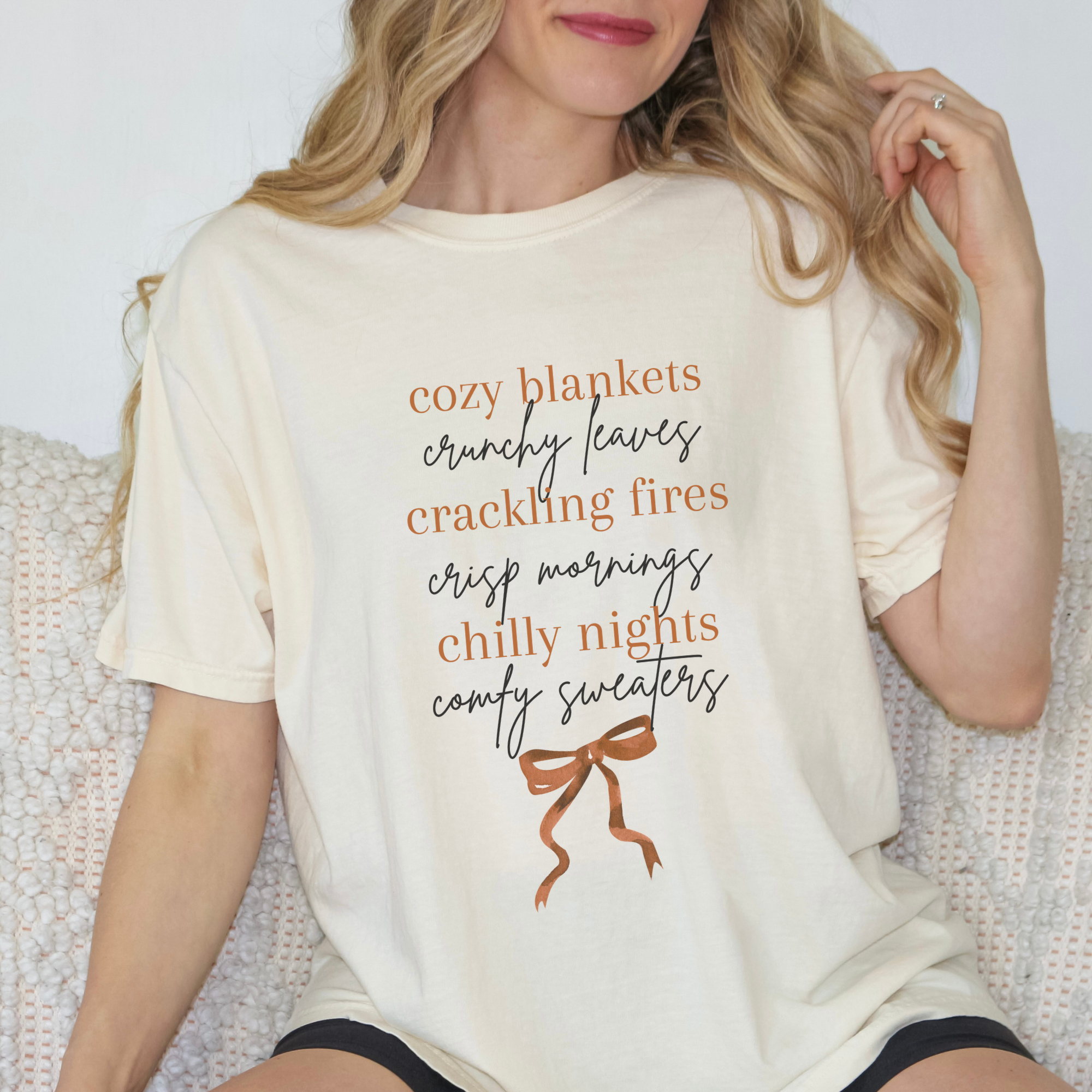 Cozy Autumn Vibes T-Shirt, Unisex Garment-Dyed Tee, Comfy Fall Shirt, Perfect for Sweater Weather, Inspirational Fall Apparel, [...] product thumbnail image