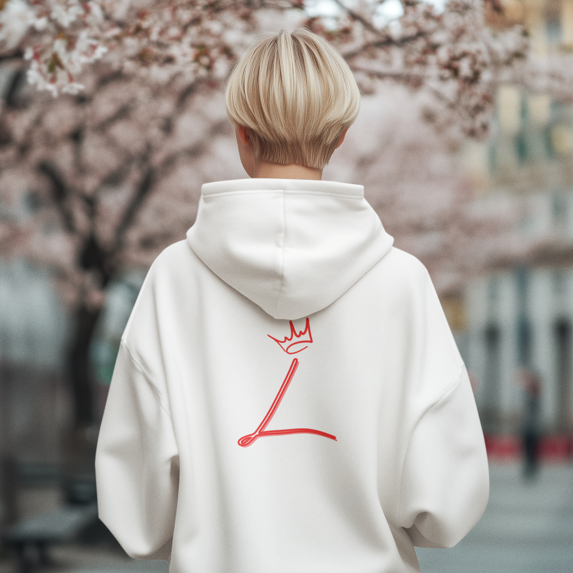 Stylish Fleece Hoodie with Playful Design, Cozy Leraze Collection Sweatshirt for Casual Outings, Perfect Gift for Holidays, Trendy Layering Piece, Ideal  product thumbnail image