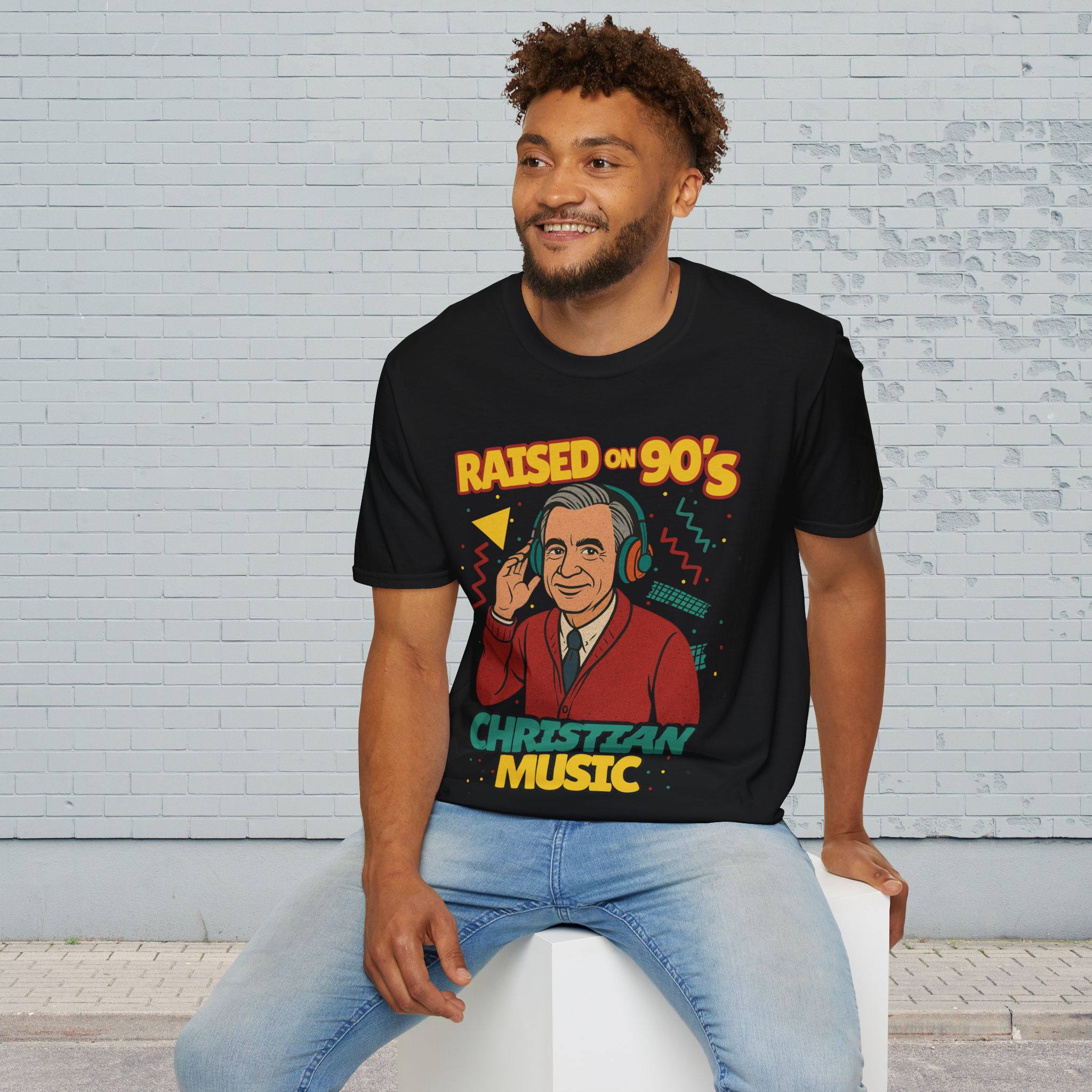 Raised on 90s Christian Music Softstyle T-Shirt -A wink to nostalgia product thumbnail image Raised on 90s Christian Music Softstyle T-Shirt -A wink to nostalgia product thumbnail image