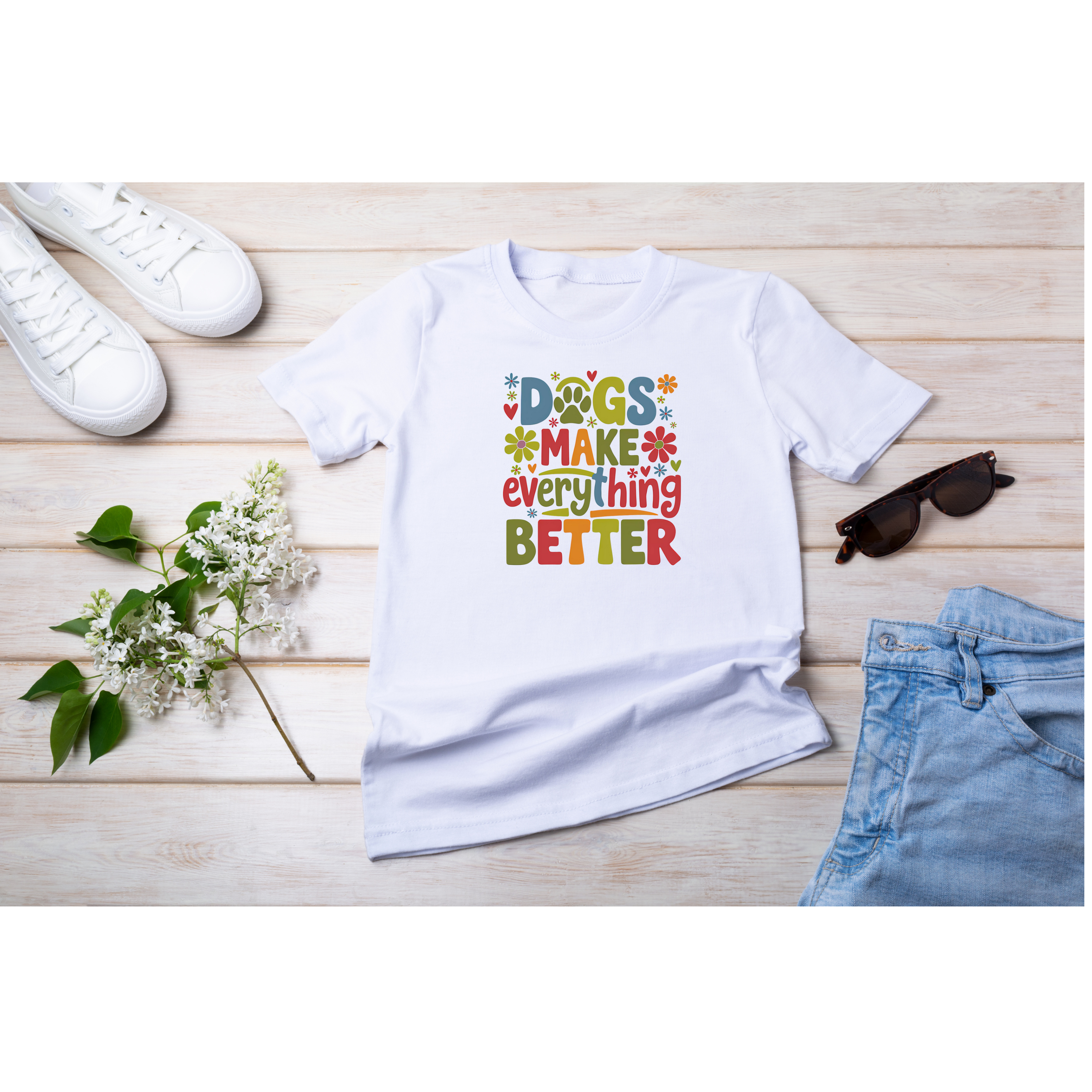 🐶 Dogs Make Life Better™ T-Shirt: Everyday Love Letter to the Paws That Saved Us