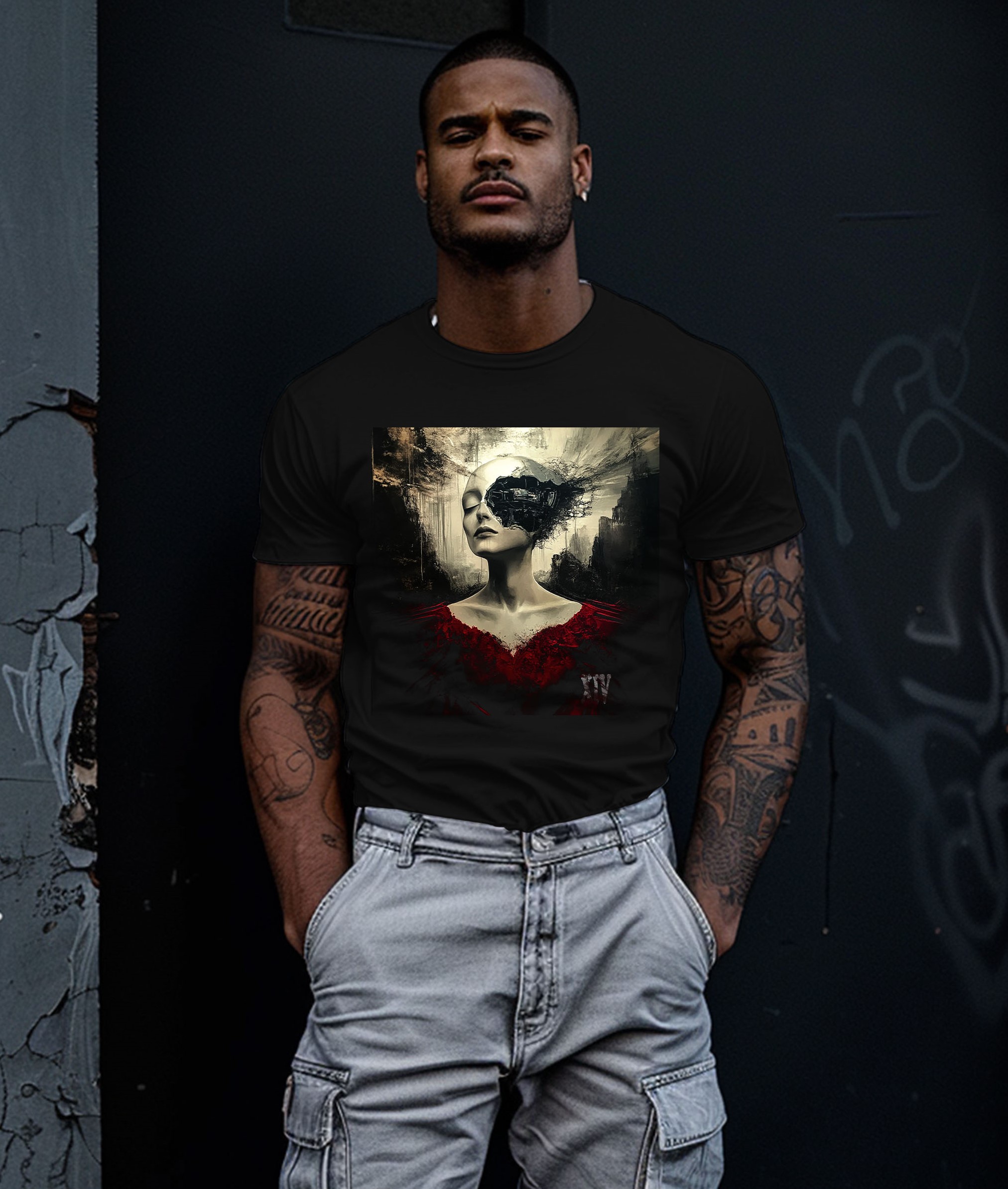 Techno Renaissance Bust Tee – Carbon XIV Exclusive