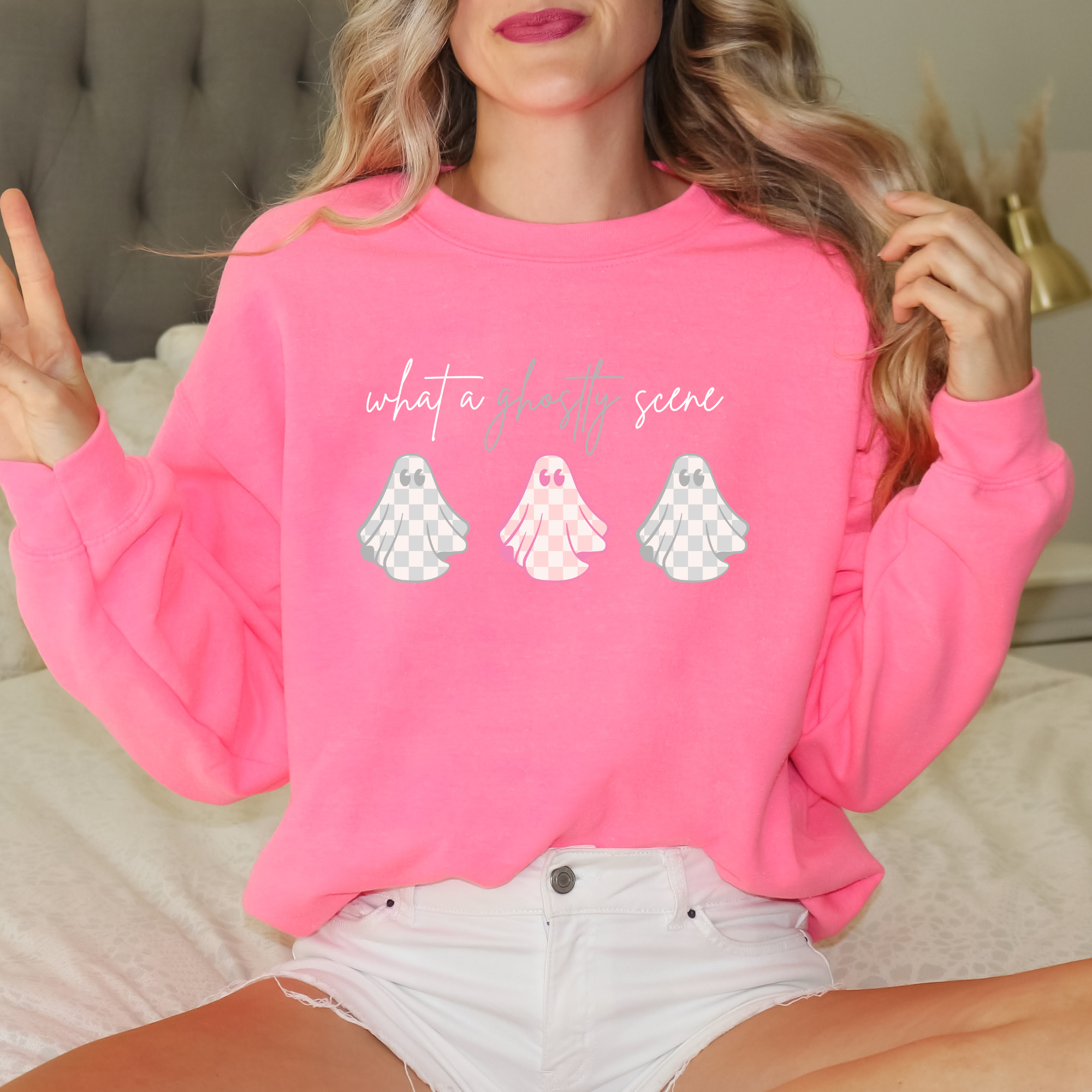 Ghost Scene Crewneck Sweatshirt, Cozy Fall Apparel, Halloween Gift, Unisex Sweater, Casual Style, Ghost Design Ghost Scene Crewneck Sweatshirt, Cozy Fall Apparel, Halloween Gift, Unisex Sweater, Casual Style, Ghost Design