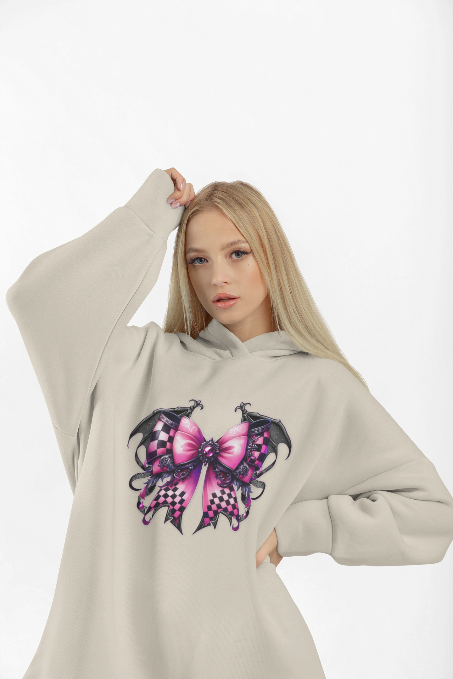 Chic Bow Graphic Hoodie, Cozy Gift for Women, Trendy Fashion Sweatshirt, Cute Casual Wear, Cool Street Style, Perfect for Every Occasion
