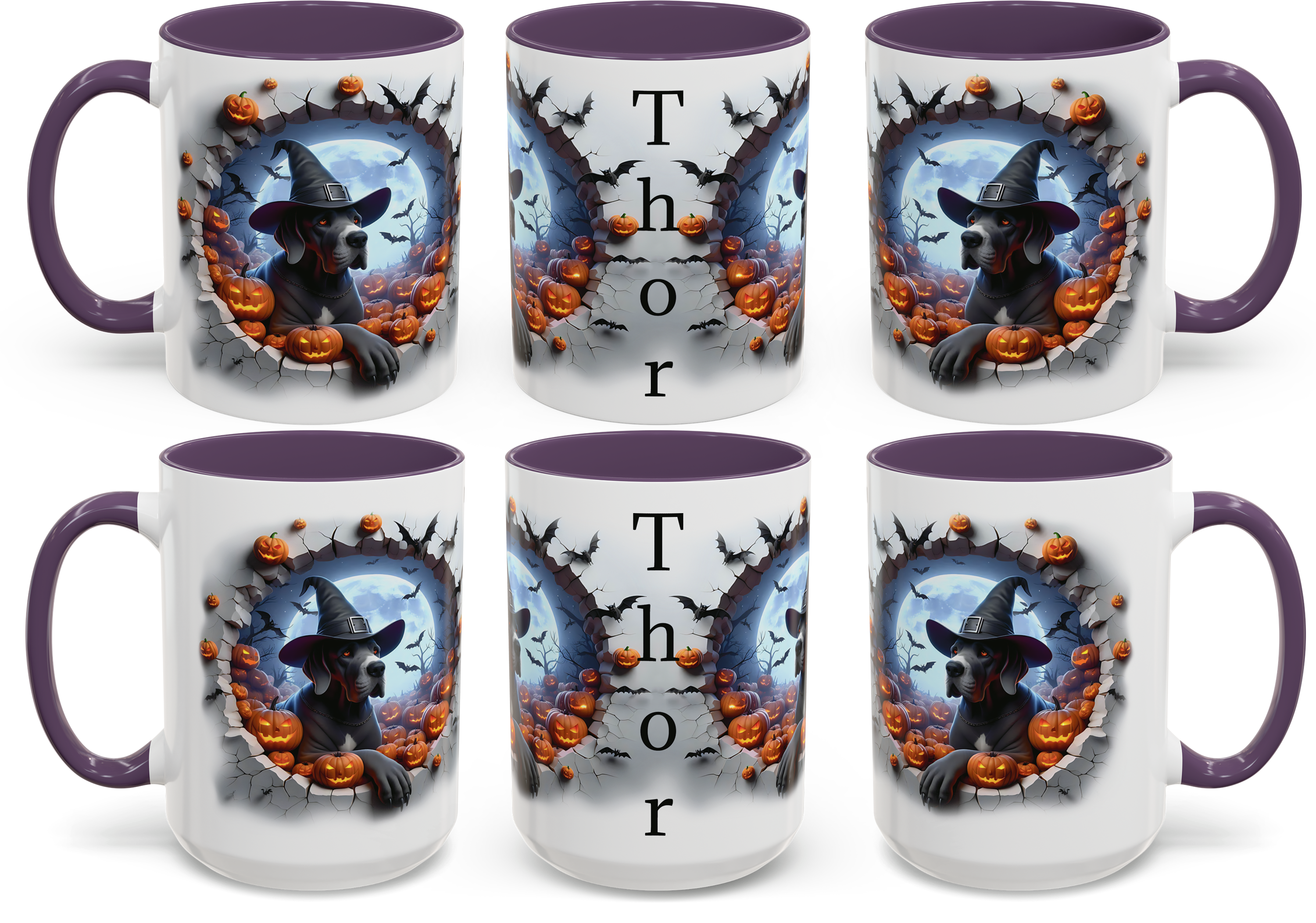 Halloween-Themed Great Dane Accent Coffee Mug | Spooky Decor, Coffee Lover Gift, Fall Mug, Witch Dog Mug, Personalized Halloween Cup product thumbnail image Halloween-Themed Great Dane Accent Coffee Mug | Spooky Decor, Coffee Lover Gift, Fall Mug, Witch Dog Mug, Personalized Halloween Cup product thumbnail image